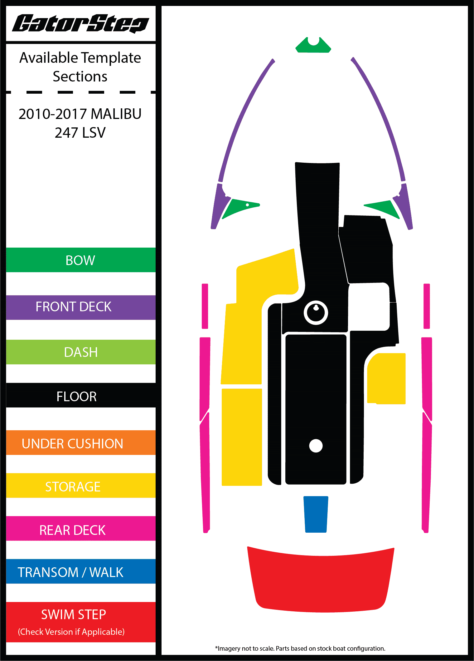 2010-2017 Malibu 247 LSV GatorStep Flooring Parts
