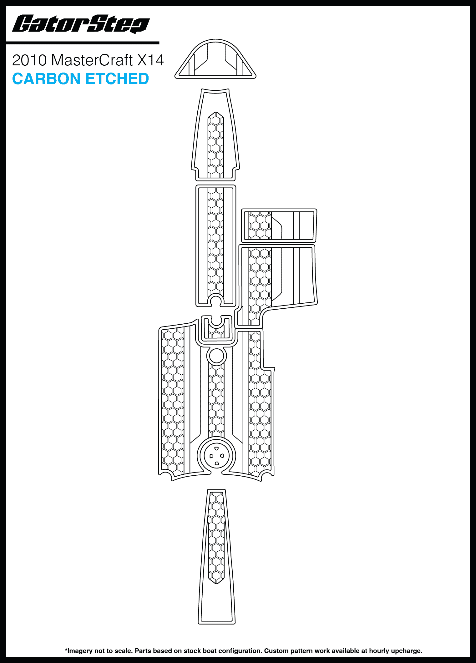2010 MasterCraft X14 GatorStep Flooring Carbon Etched