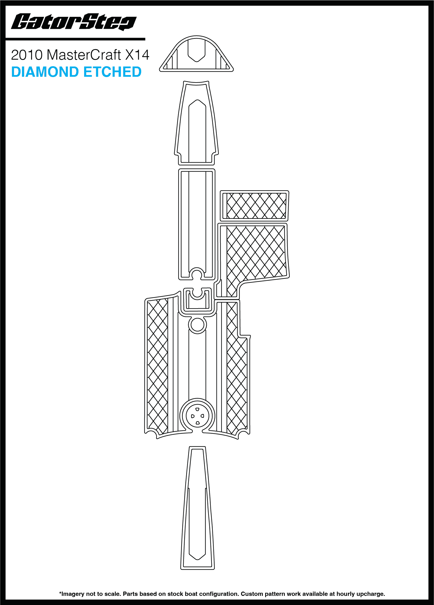 2010 MasterCraft X14 GatorStep Flooring Diamond Etched