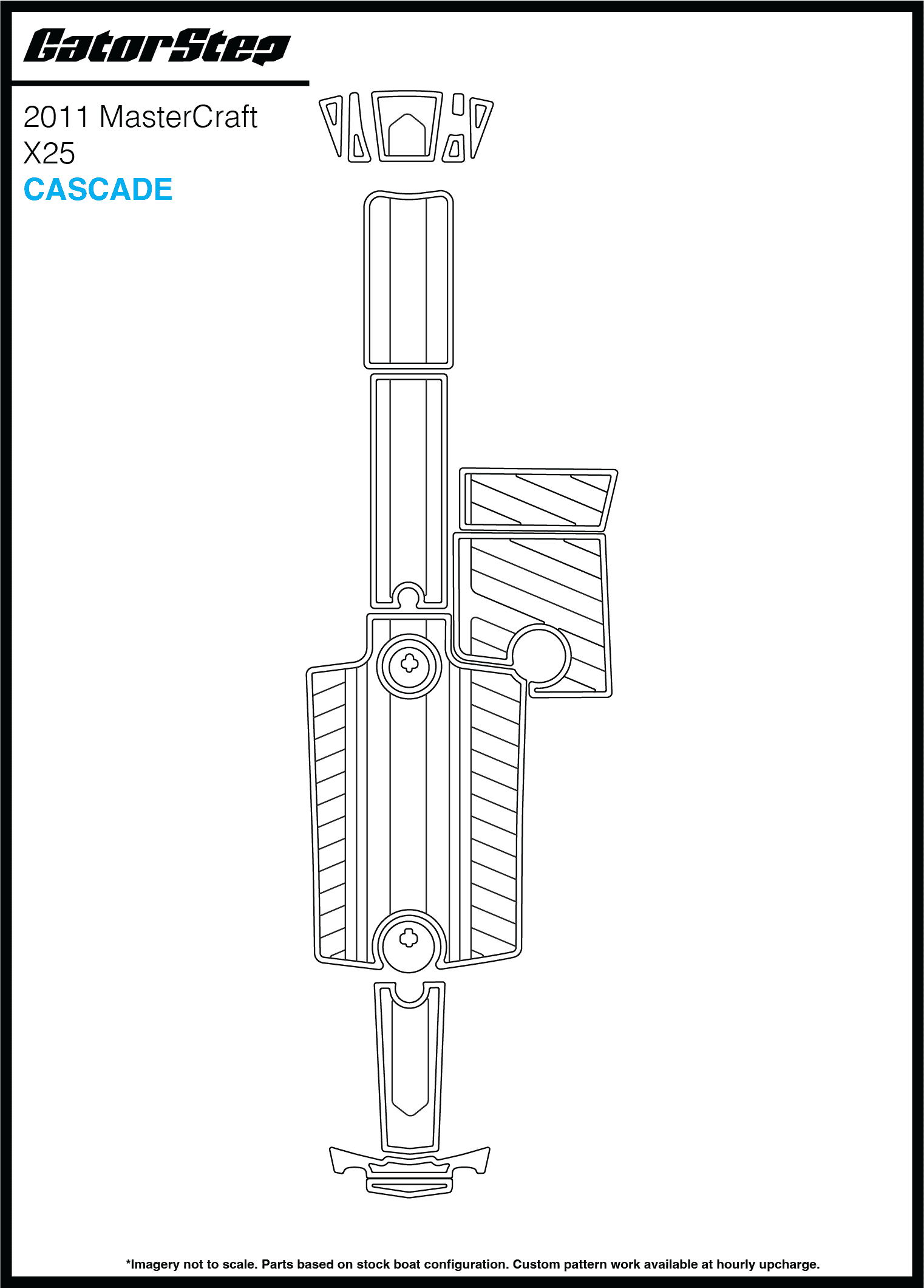 2011 MasterCraft X25 GatorStep Flooring Cascade