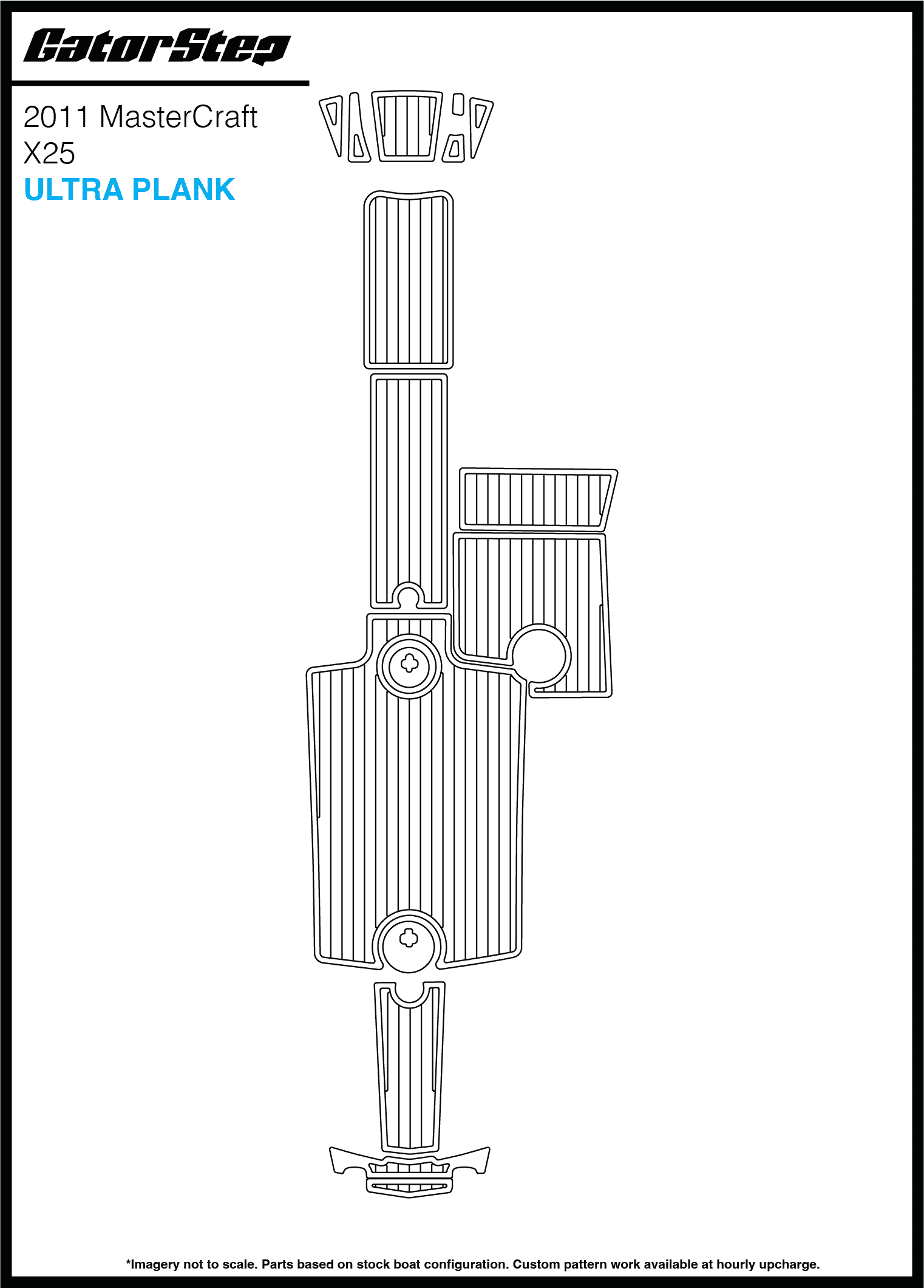 2011 MasterCraft X25 GatorStep Flooring Ultra Plank