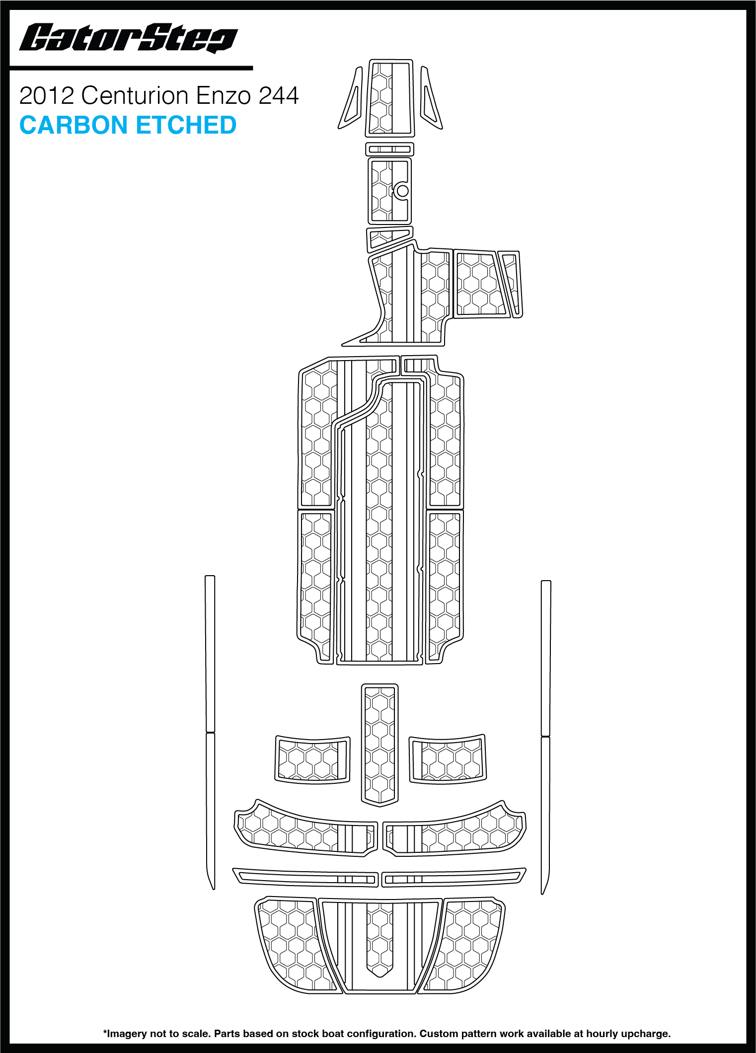 2012 Centurion Enzo 244 GatorStep Flooring carbon etched