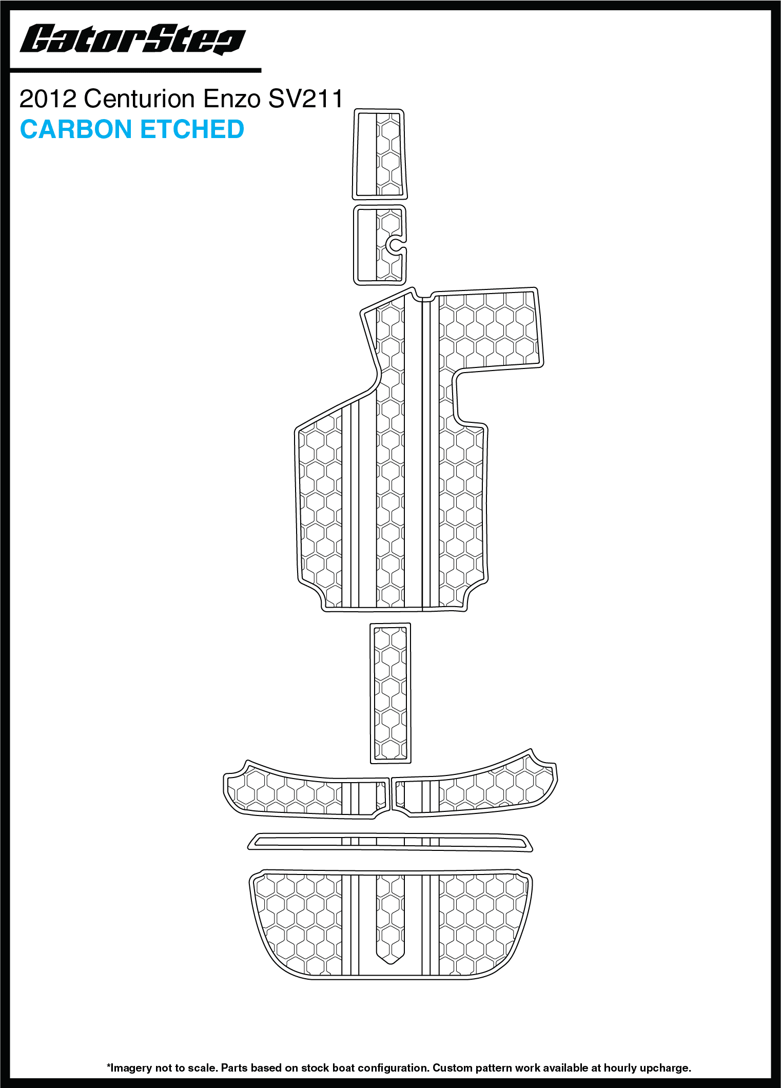 2012 Centurion Enzo SV211 GatorStep Flooring carbon etched