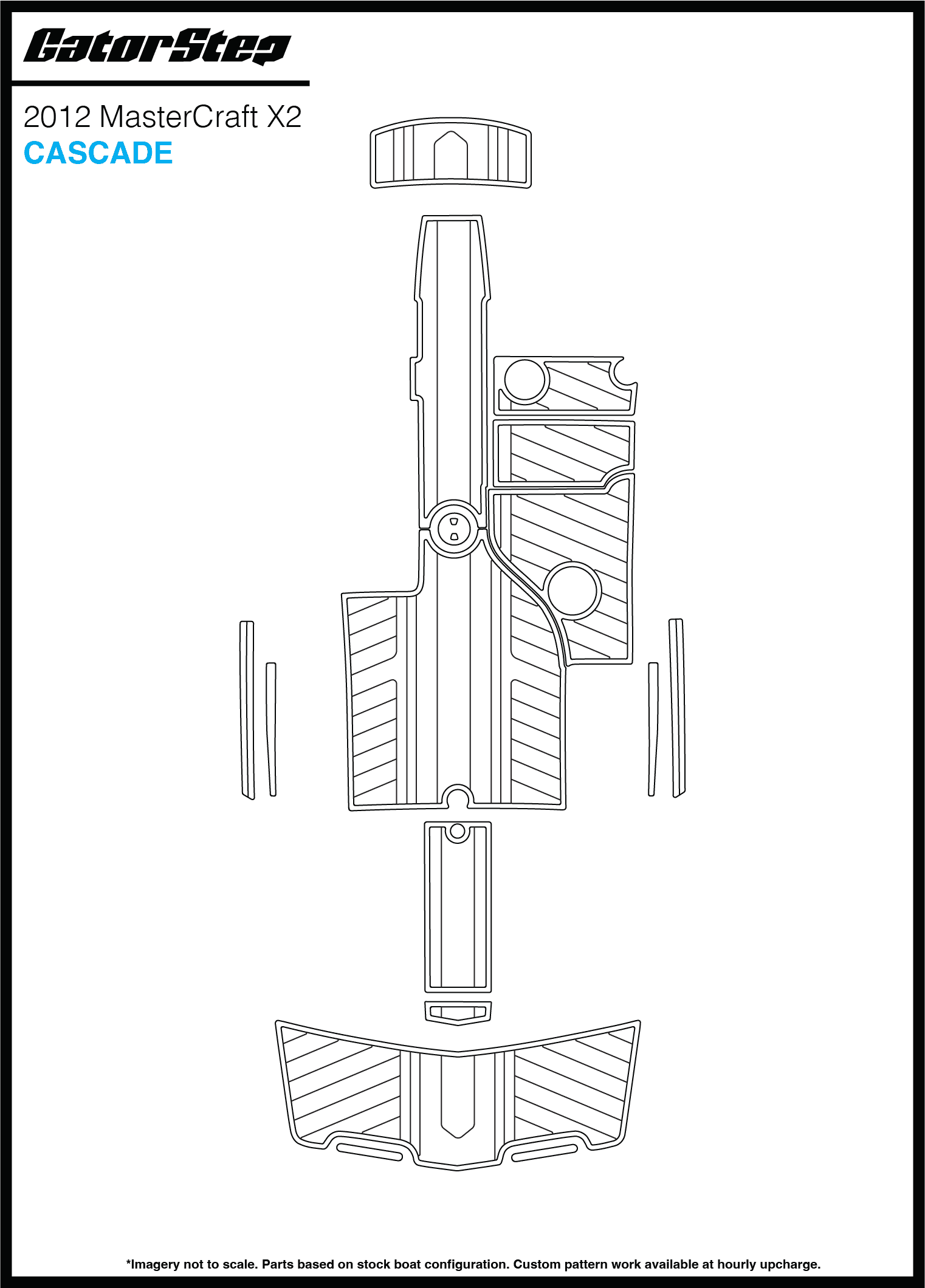 2012 Mastercraft X2 GatorStep Flooring Cascade