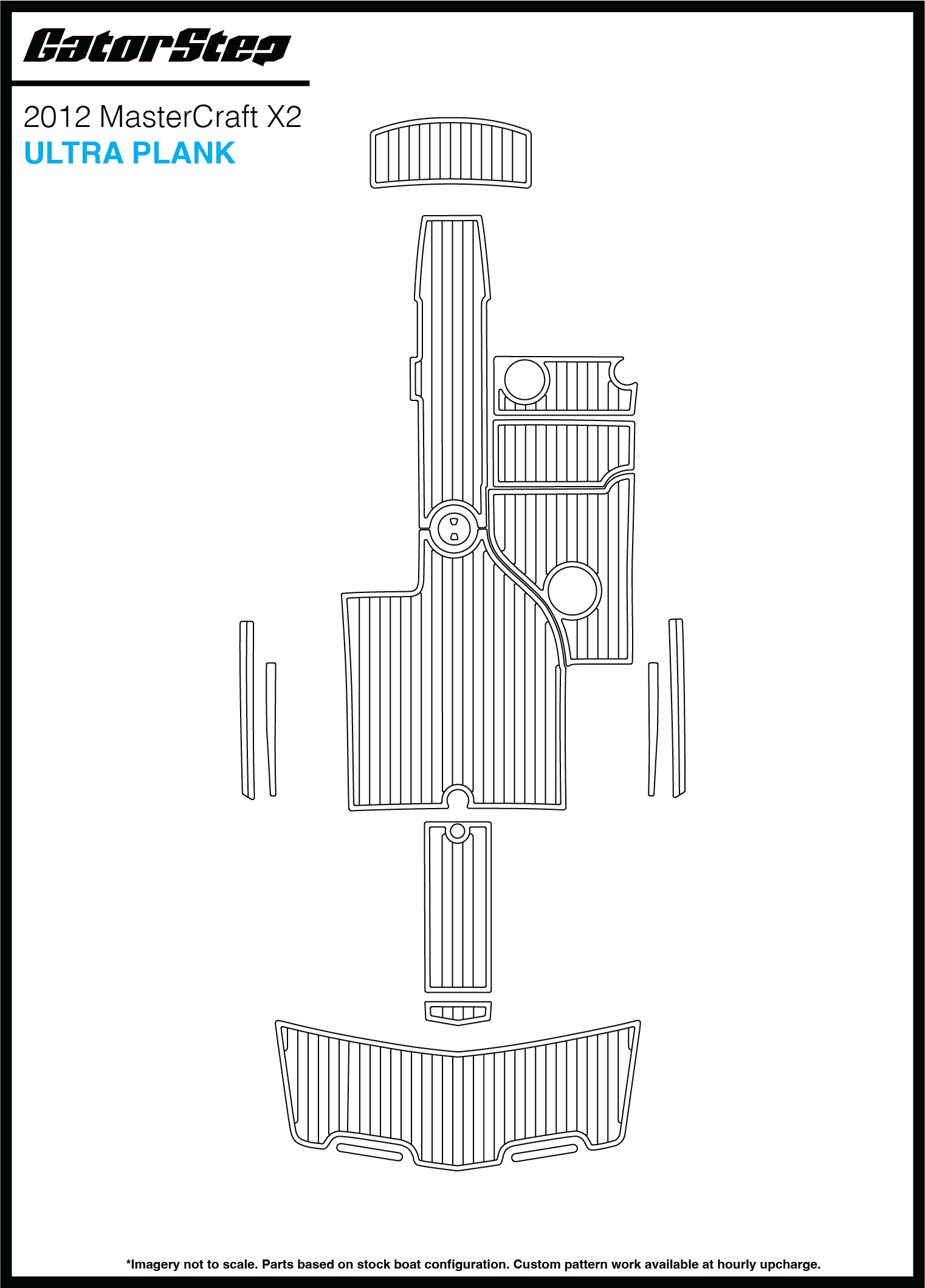 2012 Mastercraft X2 GatorStep Flooring Ultra Plank
