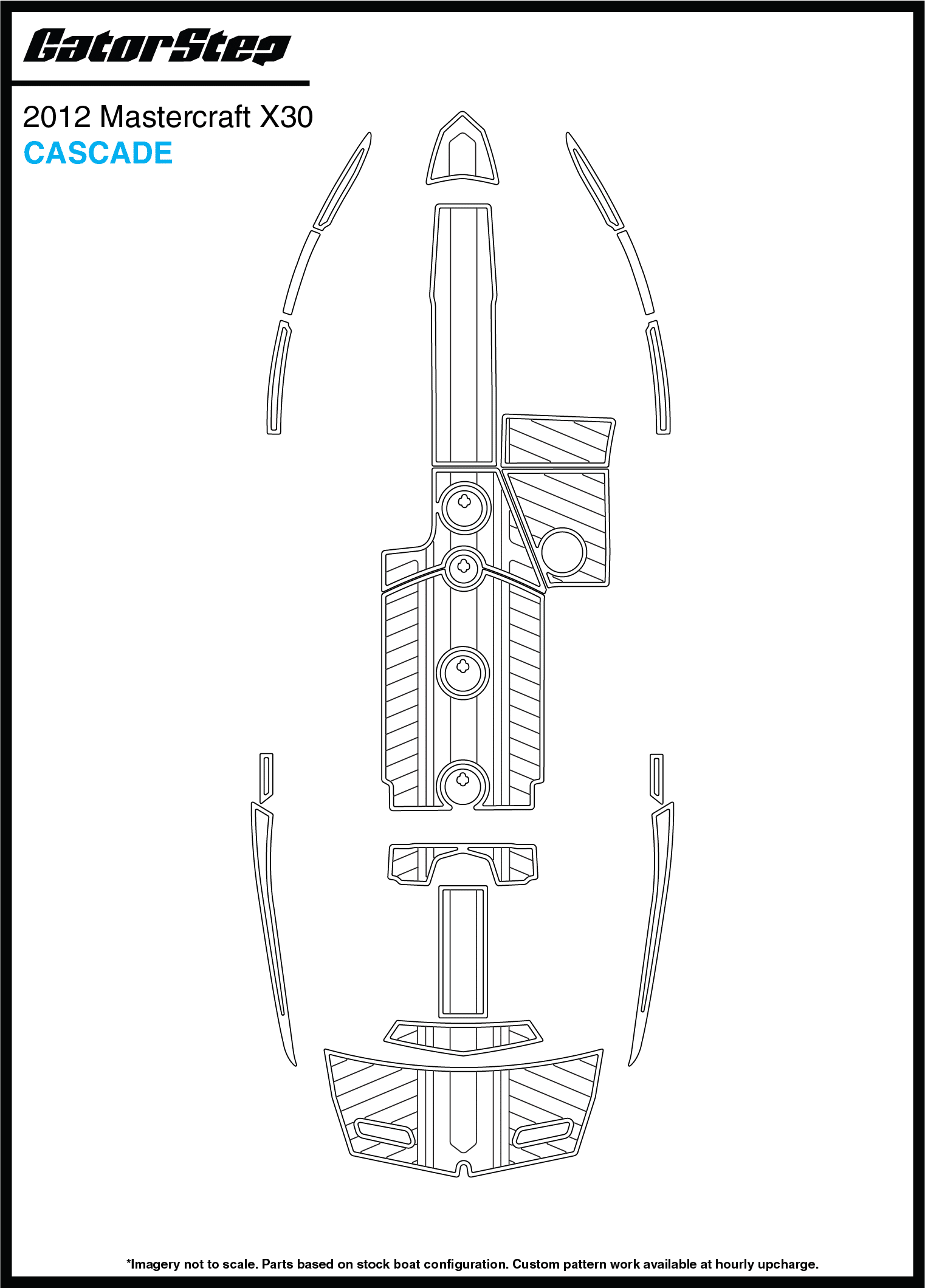 2012 MasterCraft X30 GatorStep Flooring Cascade