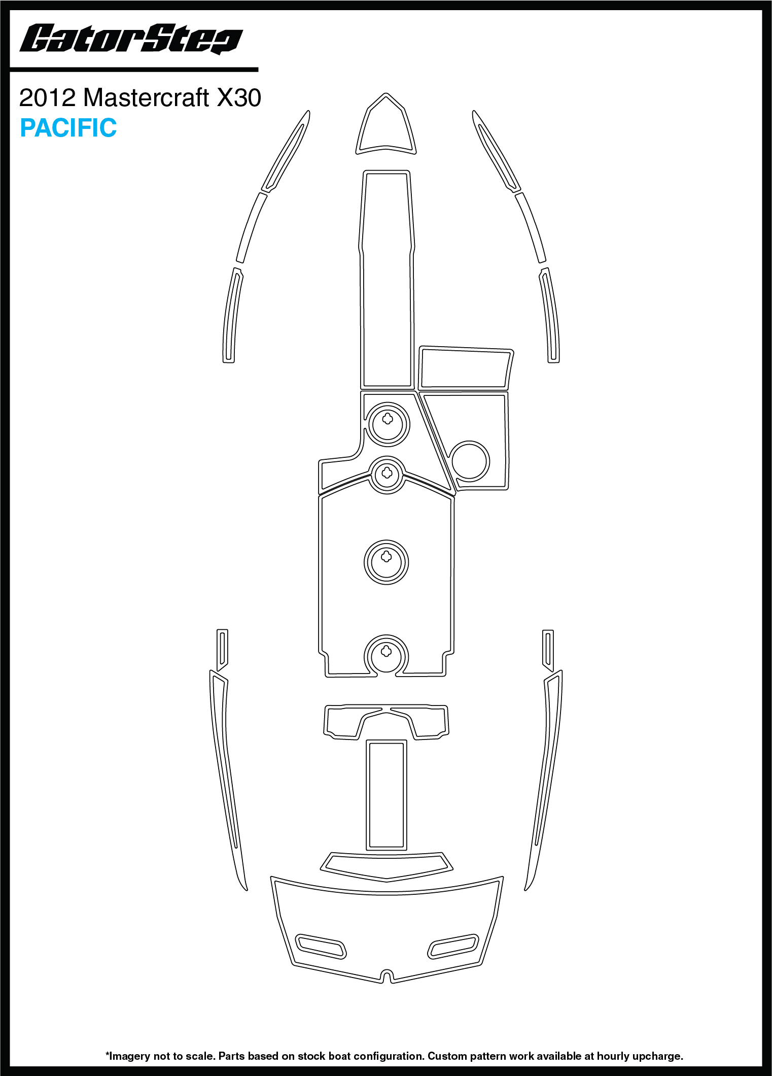 2012 MasterCraft X30 GatorStep Flooring Pacific