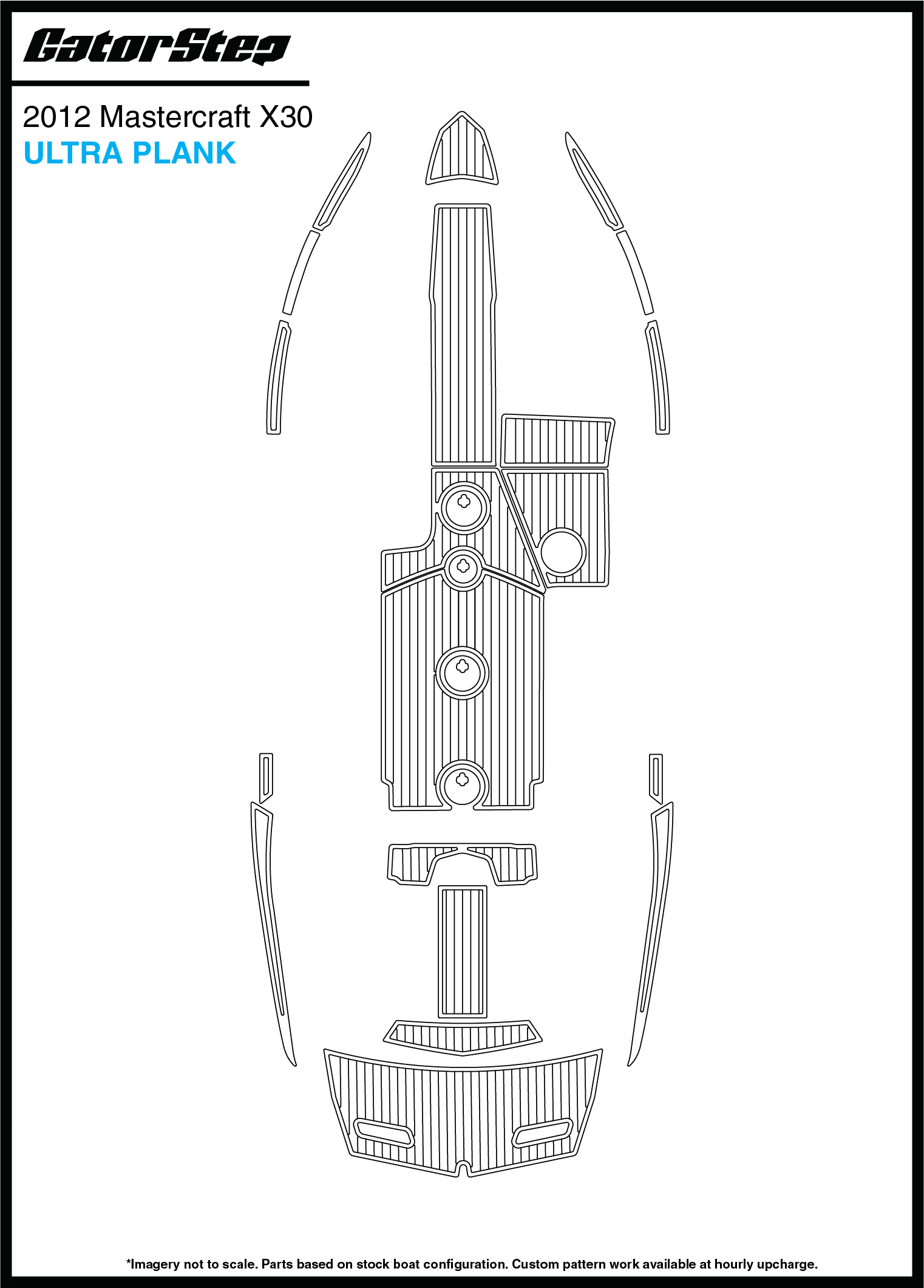 2012 MasterCraft X30 GatorStep Flooring Ultra Plank