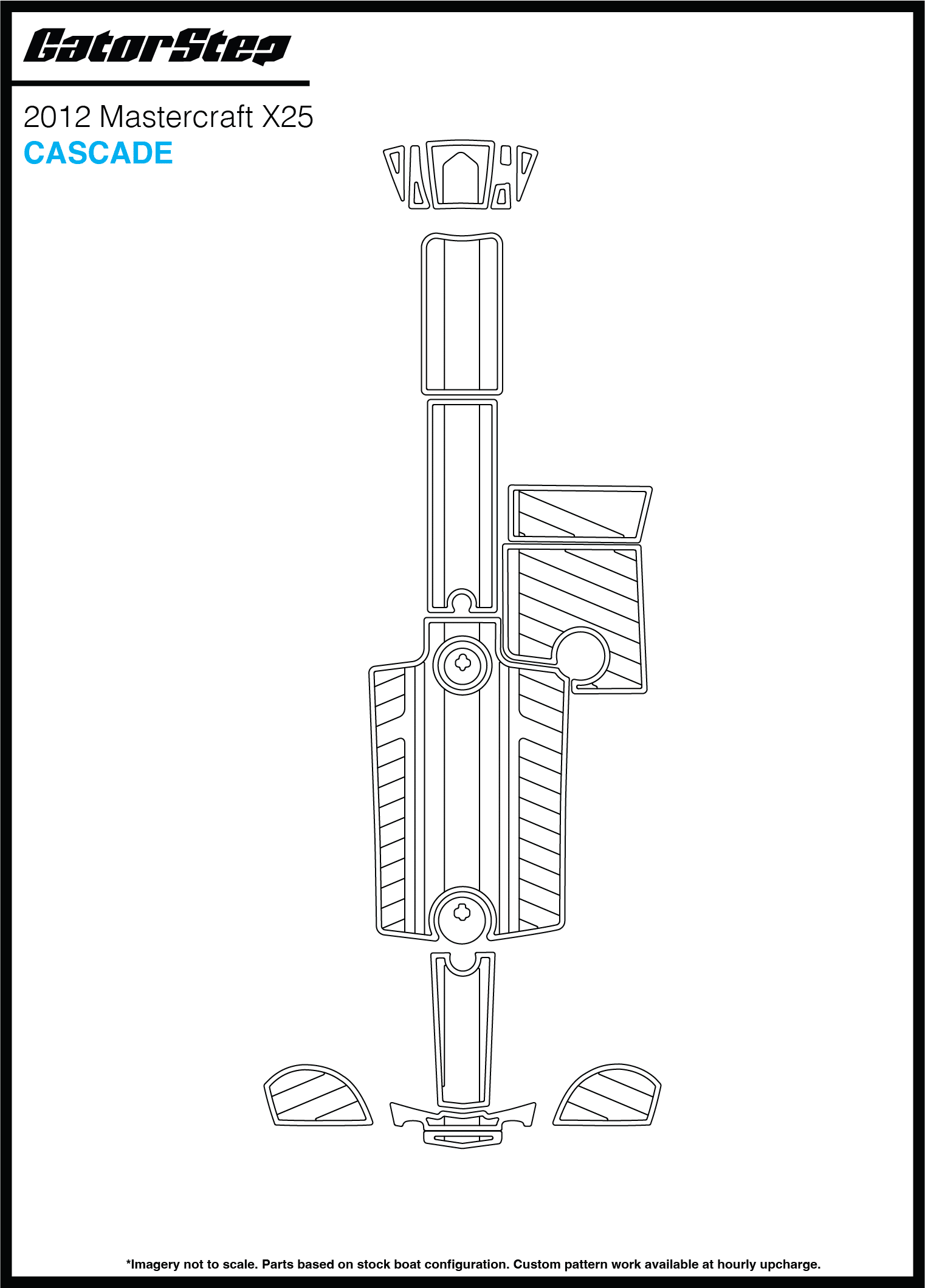 2012 Mastercraft X25 GatorStep Flooring Cascade