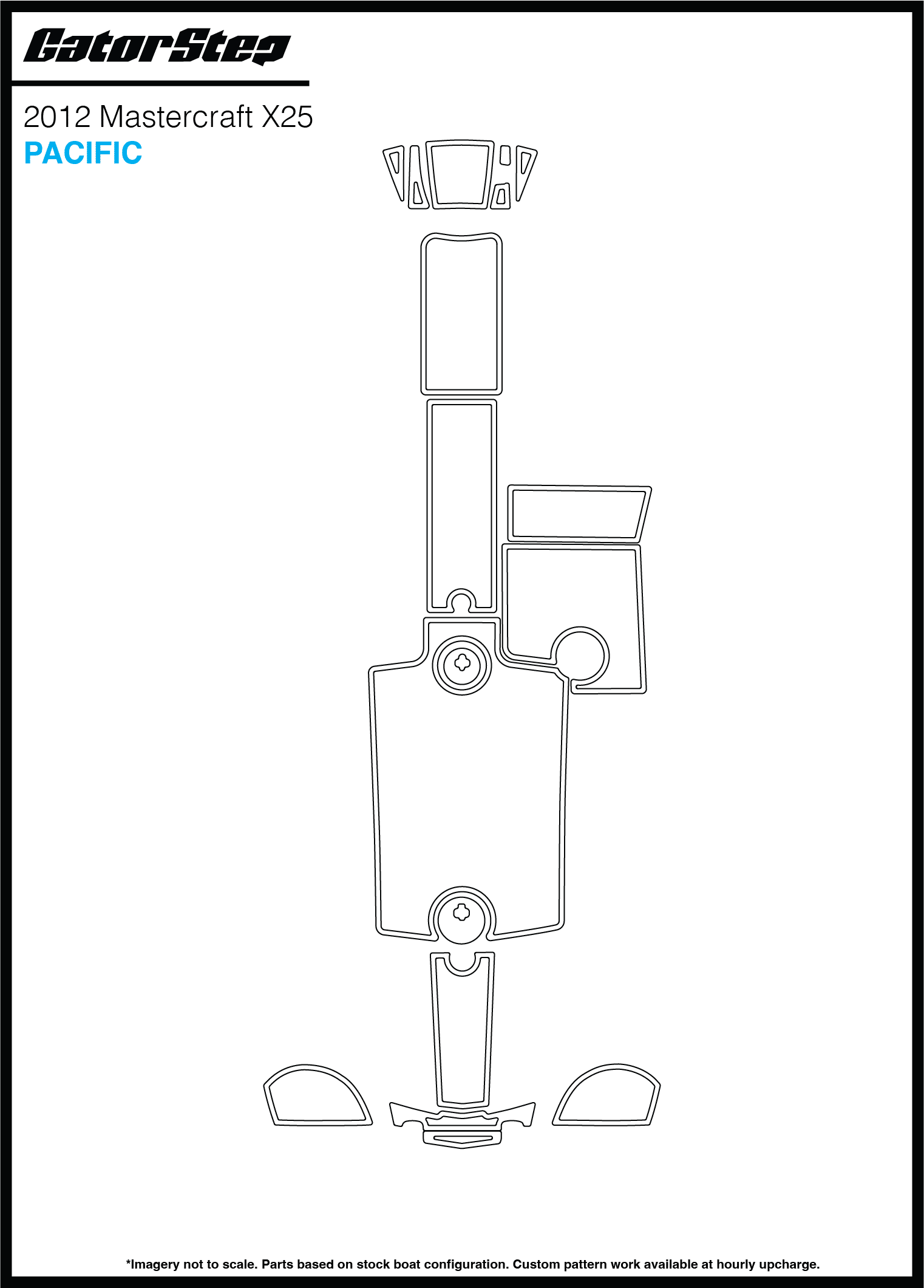2012 Mastercraft X25 GatorStep Flooring Pacific