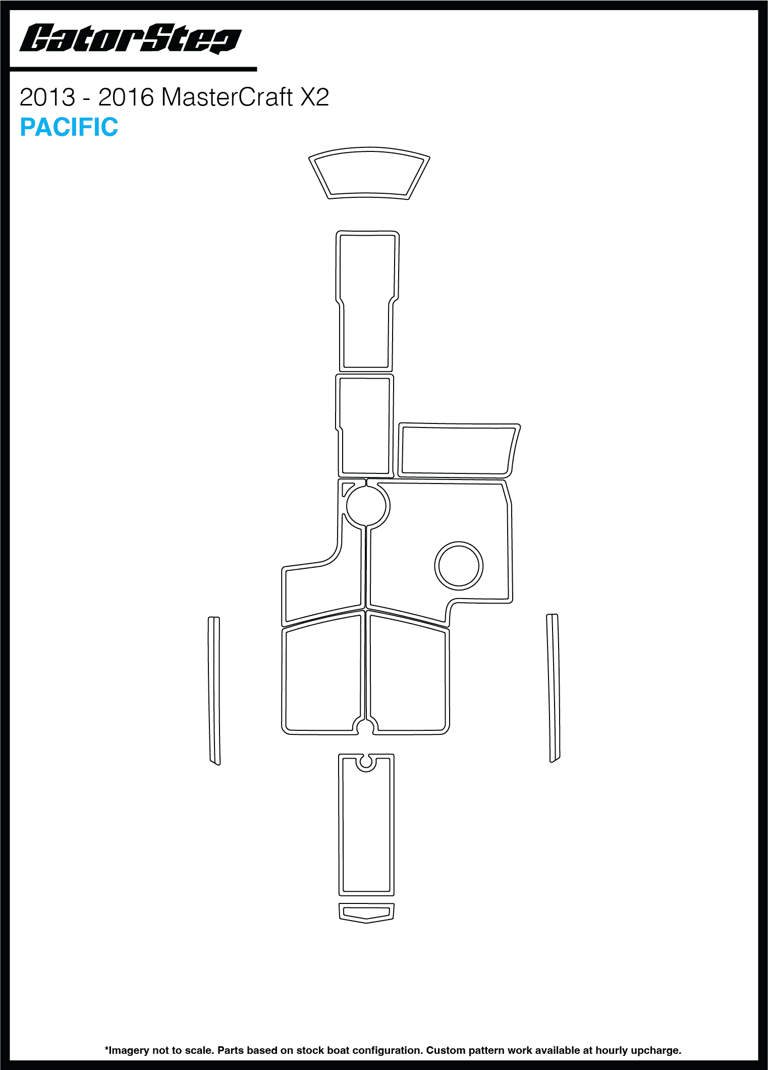 2013-2016 Mastercraft X2 GatorStep Flooring Pacific