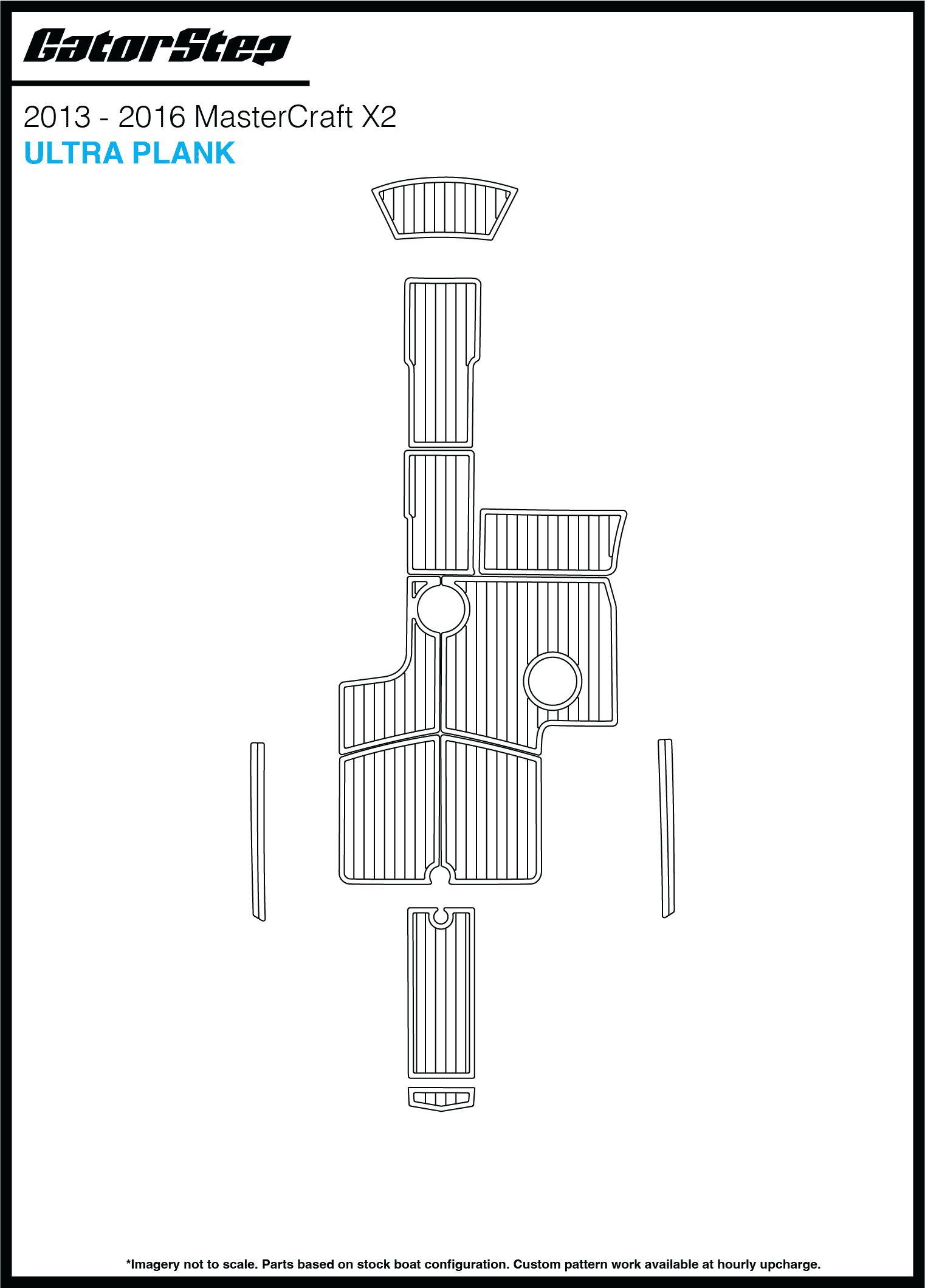2013-2016 Mastercraft X2 GatorStep Flooring Ultra Plank