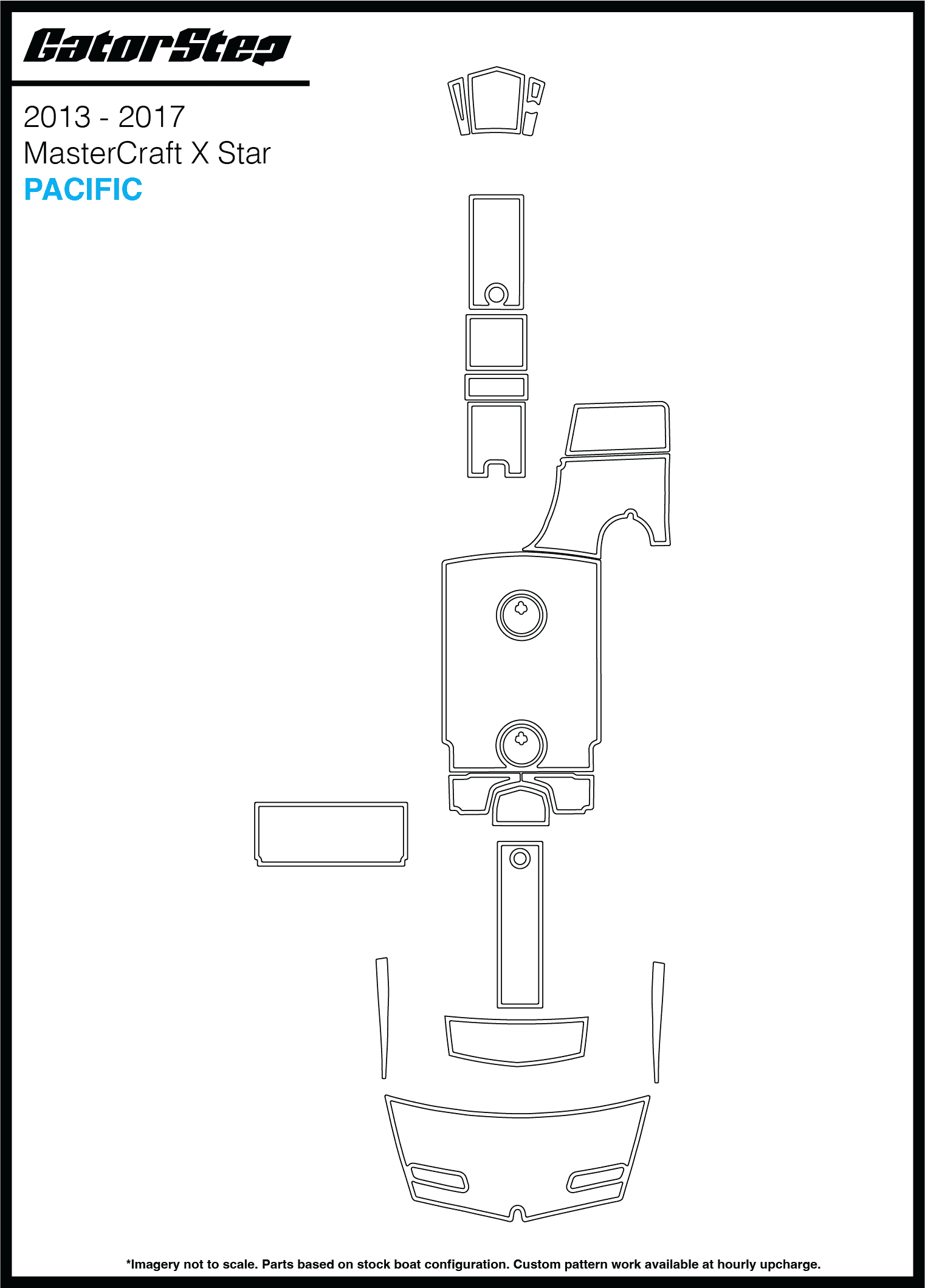 2013-2017 MasterCraft XStar GatorStep Flooring Pacific