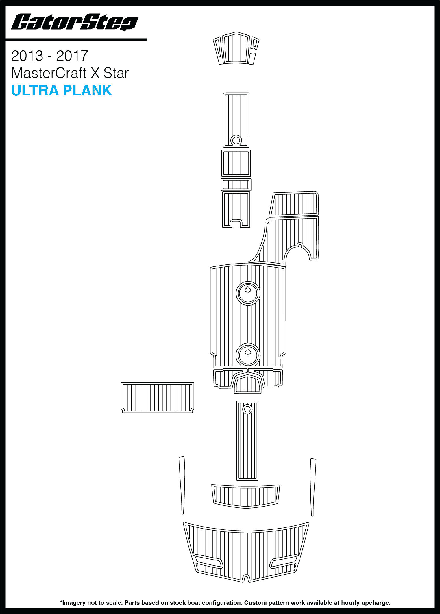 2013-2017 MasterCraft XStar GatorStep Flooring Ultra Plank