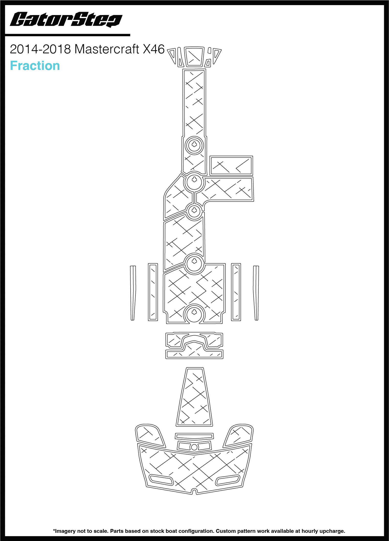 2014-2018 MasterCraft X46 GatorStep Flooring Fraction