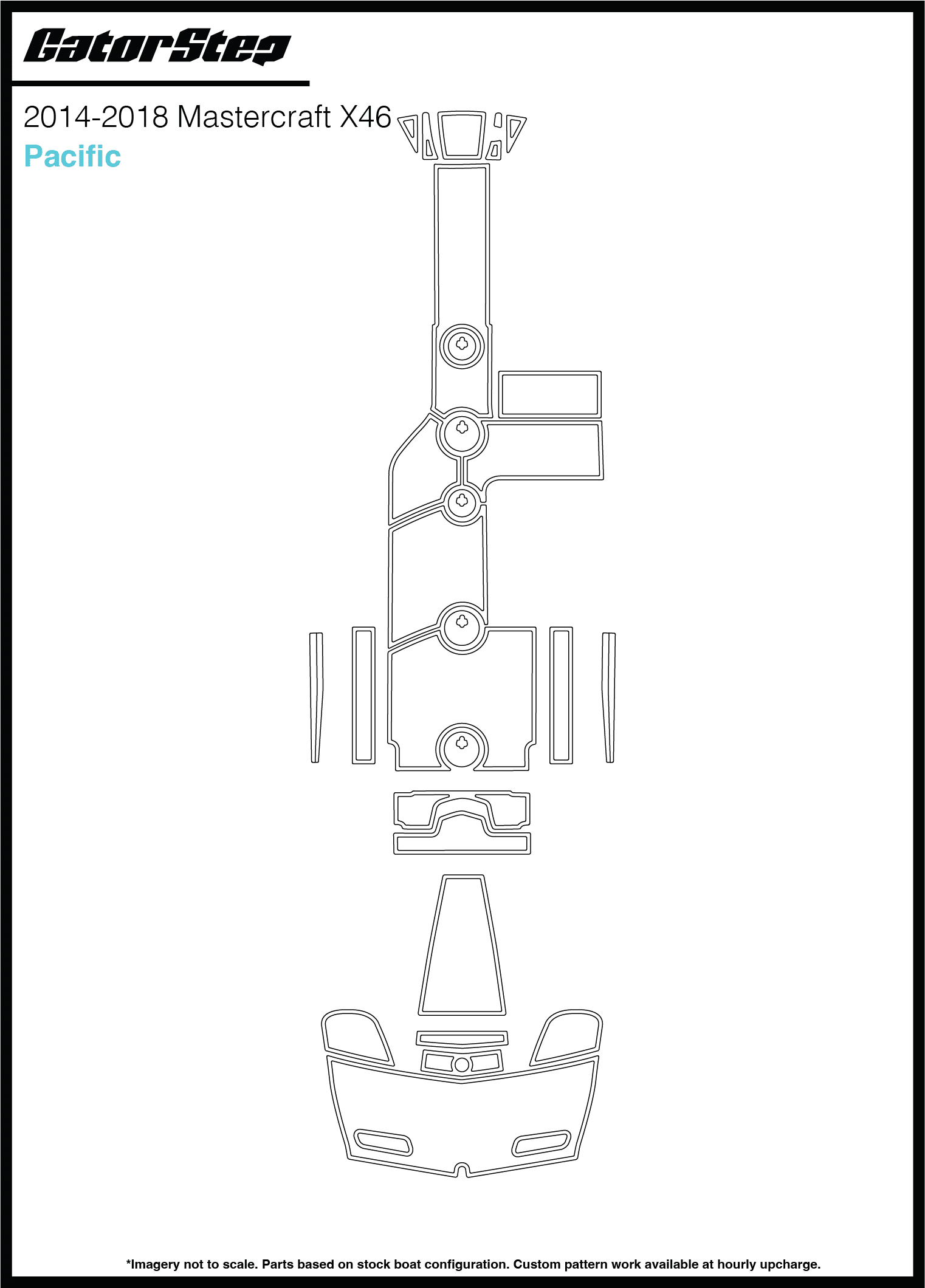 2014-2018 MasterCraft X46 GatorStep Flooring Pacific