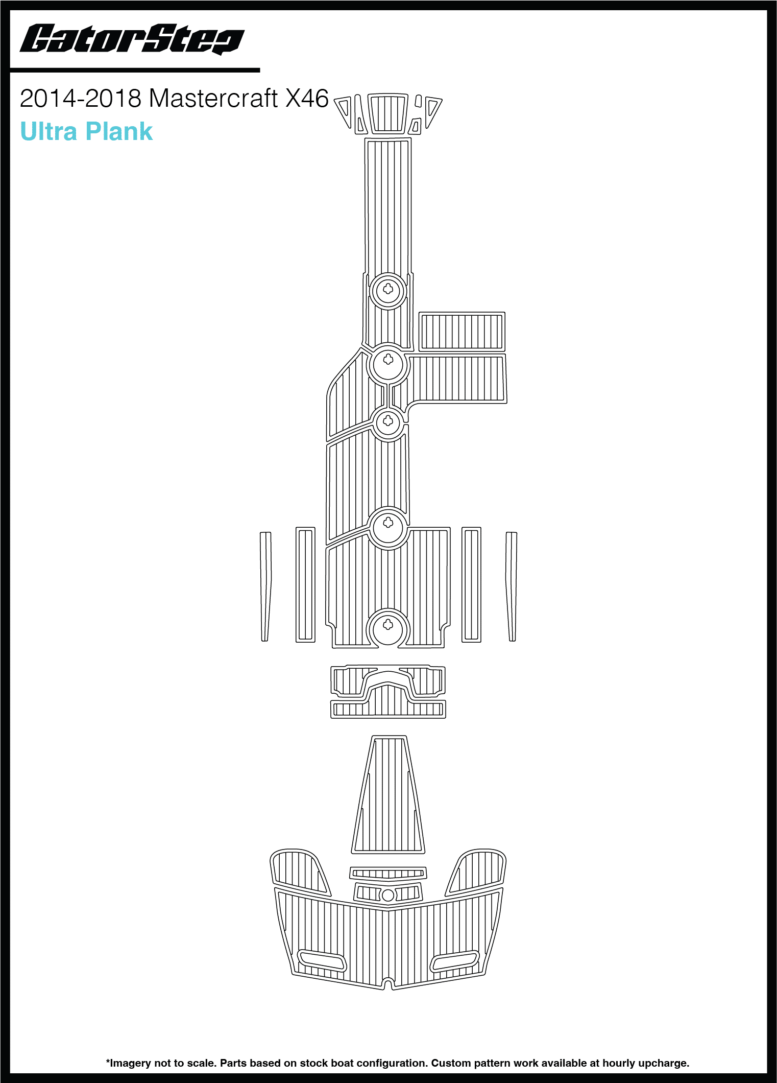 2014-2018 MasterCraft X46 GatorStep Flooring Ultra Plank