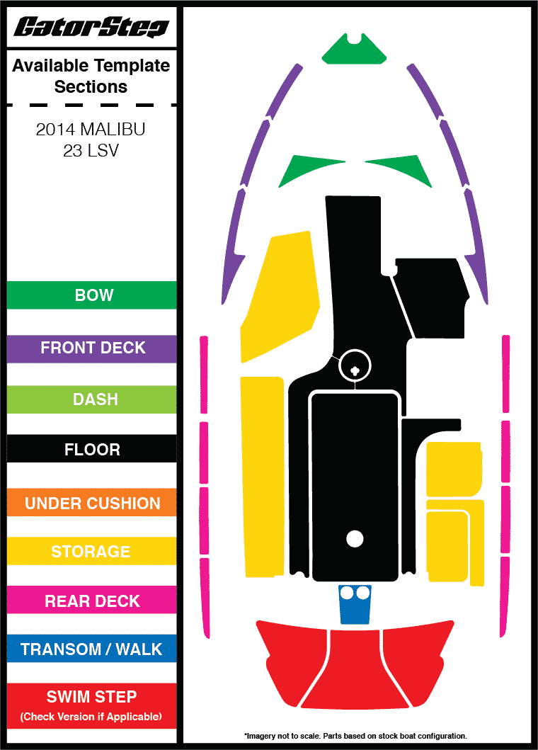 2014 Malibu 23 LSV GatorStep Flooring Parts