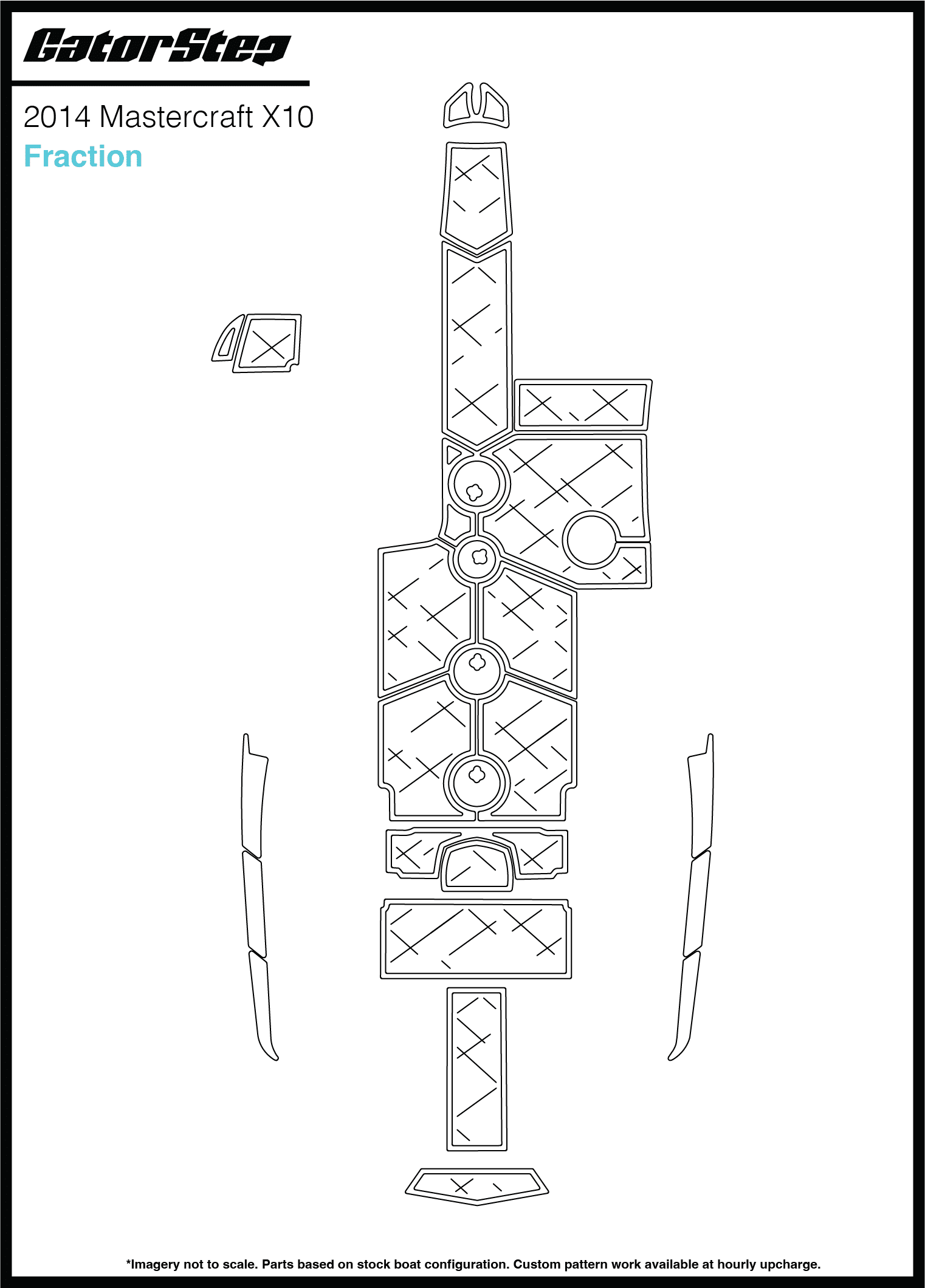 2014 Mastercraft X10 GatorStep Flooring Fraction