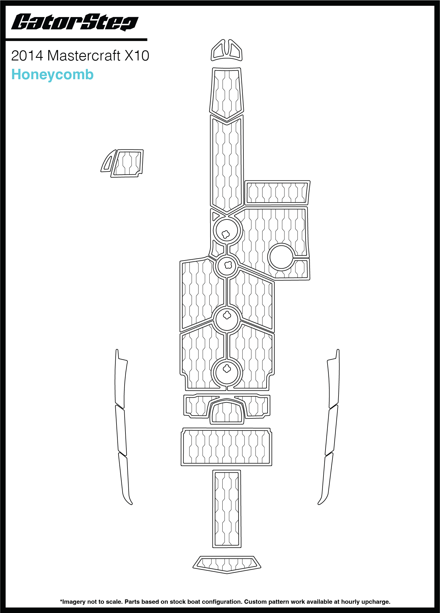2014 Mastercraft X10 GatorStep Flooring Honeycomb