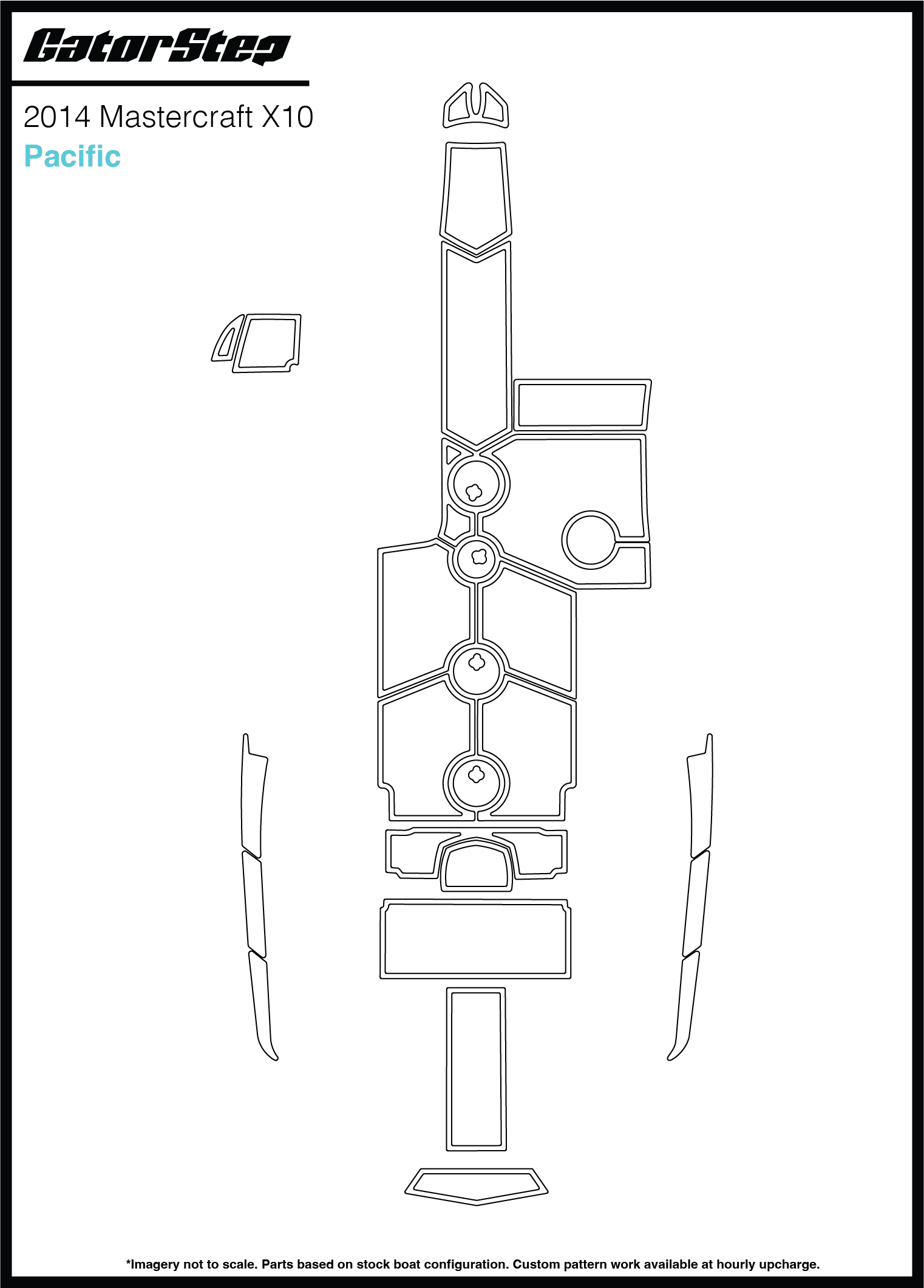 2014 Mastercraft X10 GatorStep Flooring Pacific
