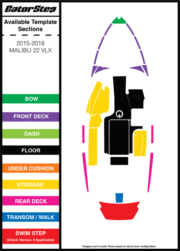 2015-2018 Malibu 22 VLX GatorStep Flooring Parts