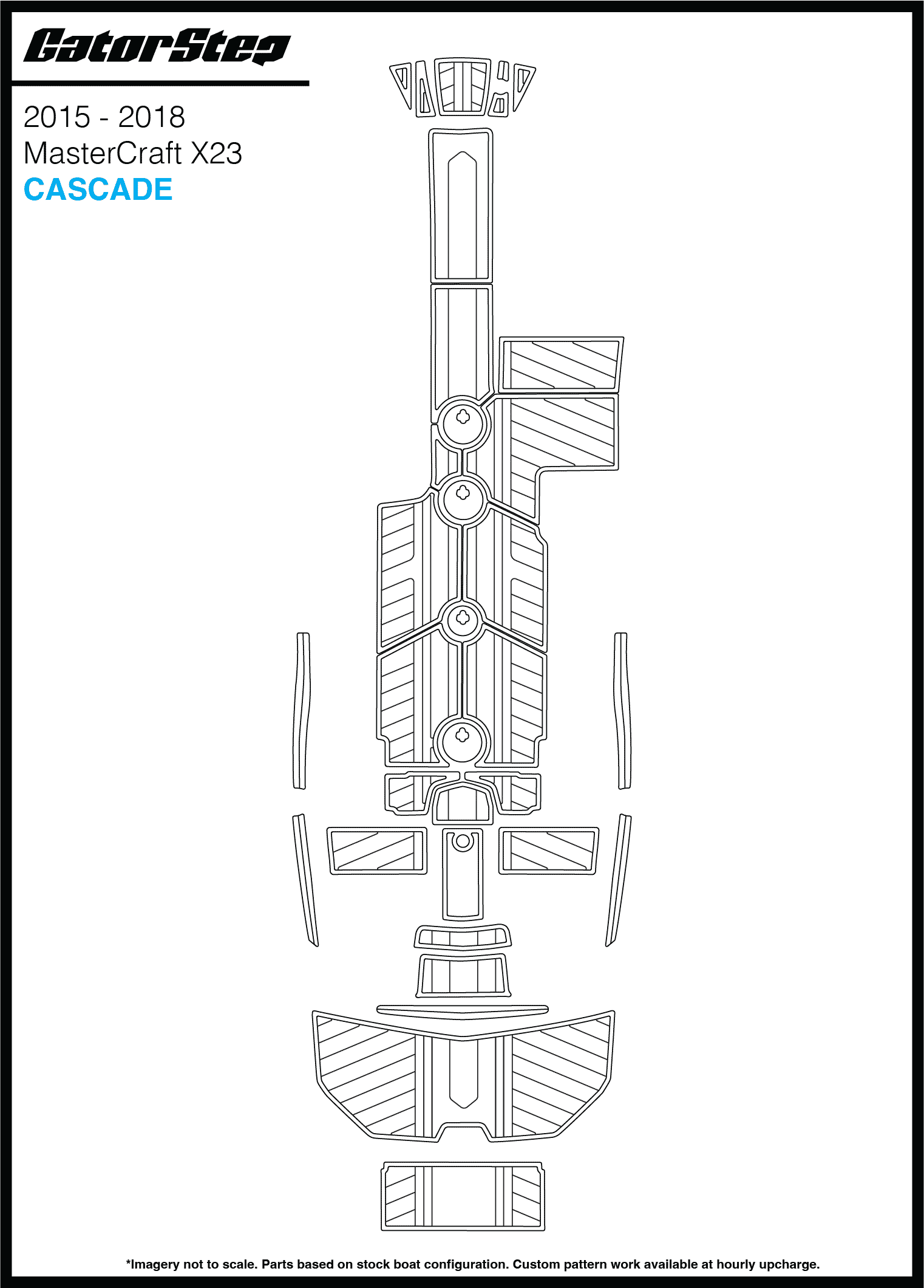 2015-2018 Mastercraft X23 GatorStep Flooring Cascade
