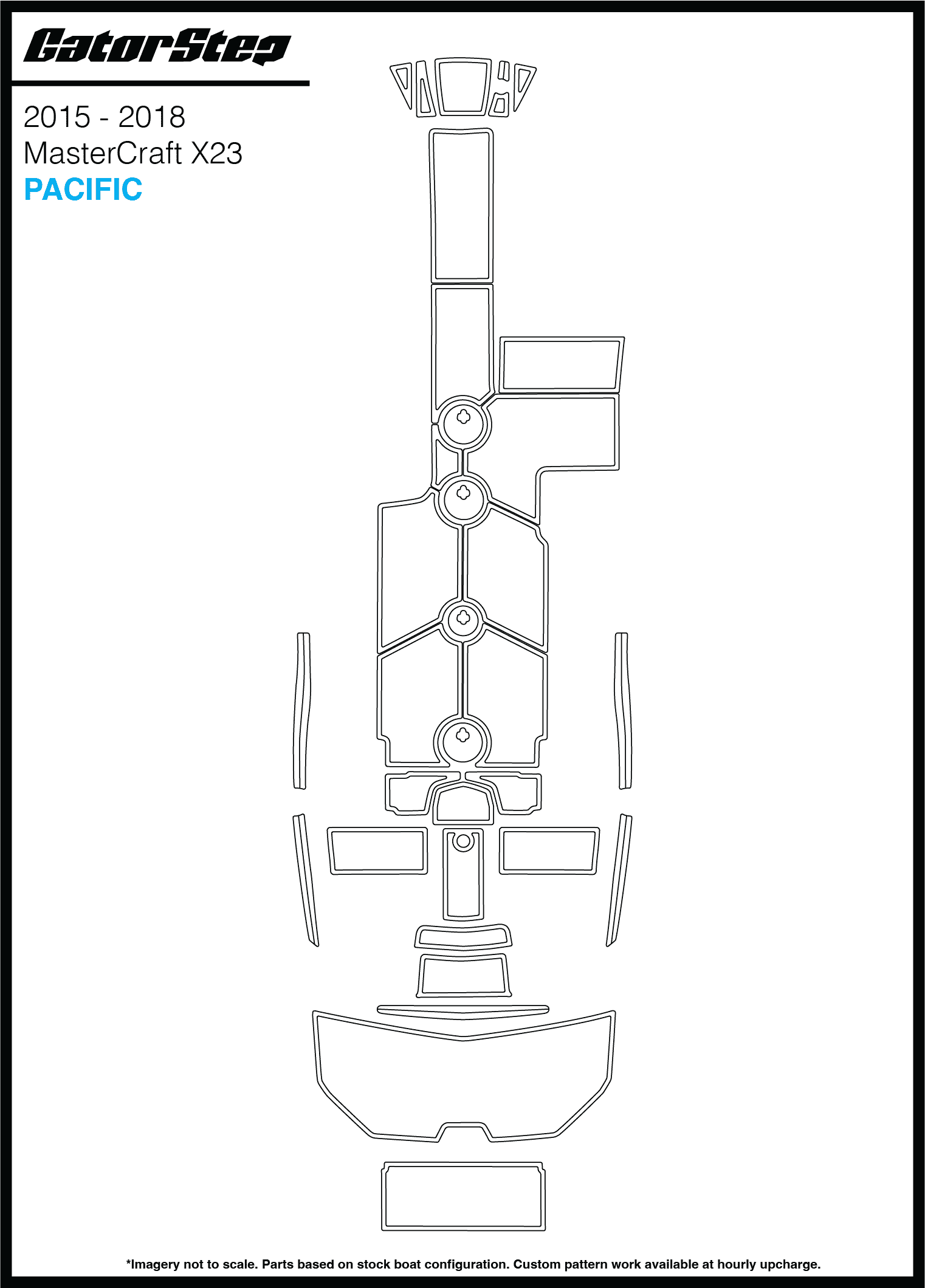 2015-2018 Mastercraft X23 GatorStep Flooring Pacific