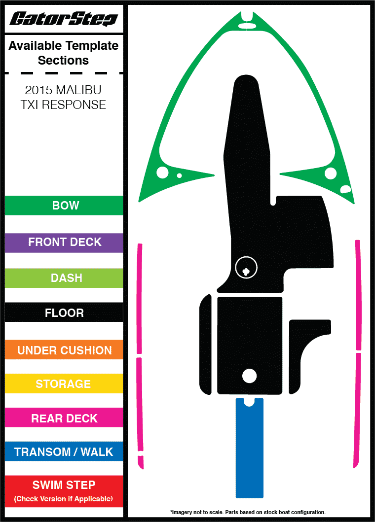 2015 Malibu TXi Response GatorStep Flooring Parts