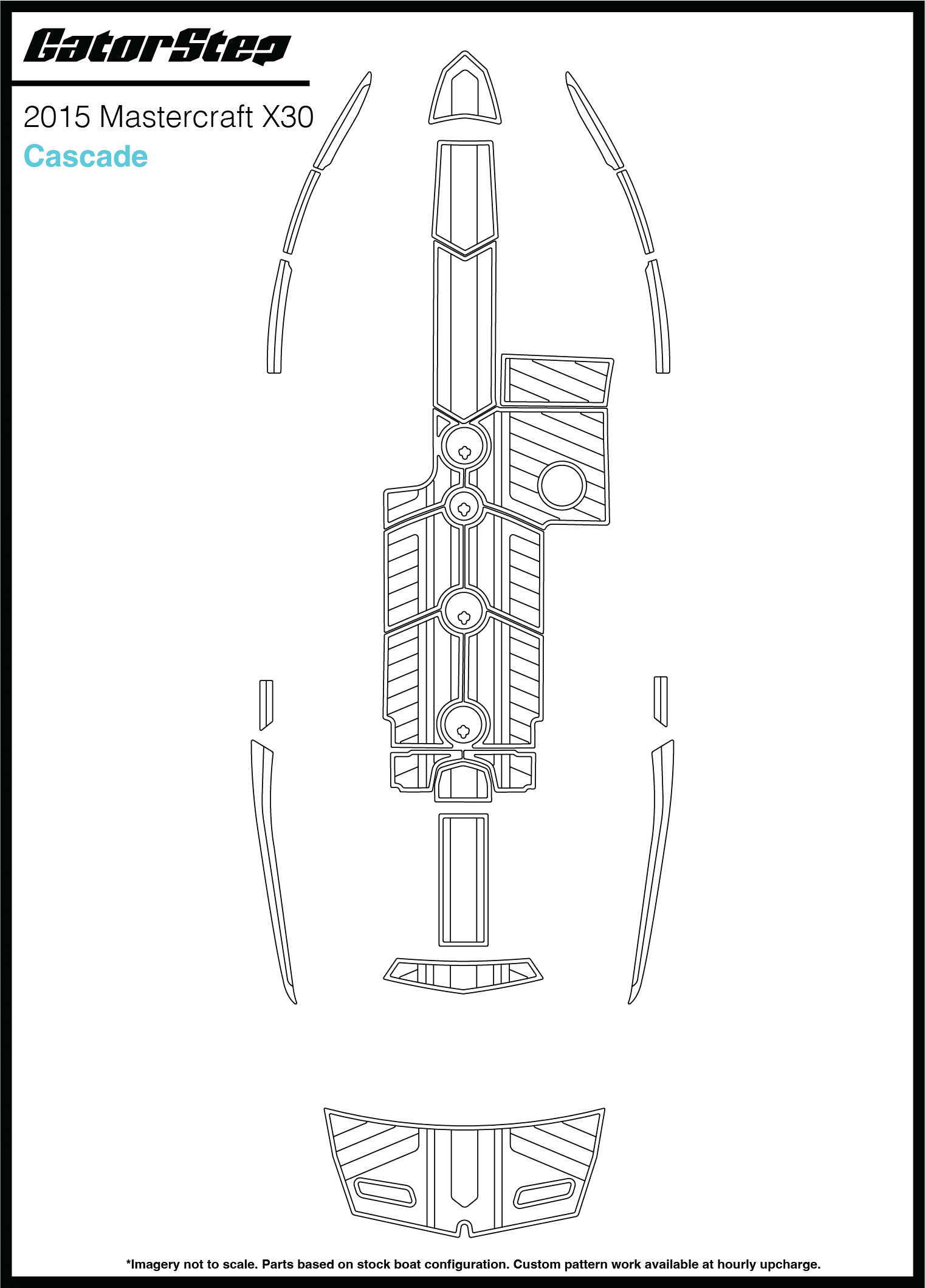 2015 Mastercraft X30 GatorStep Flooring Cascade