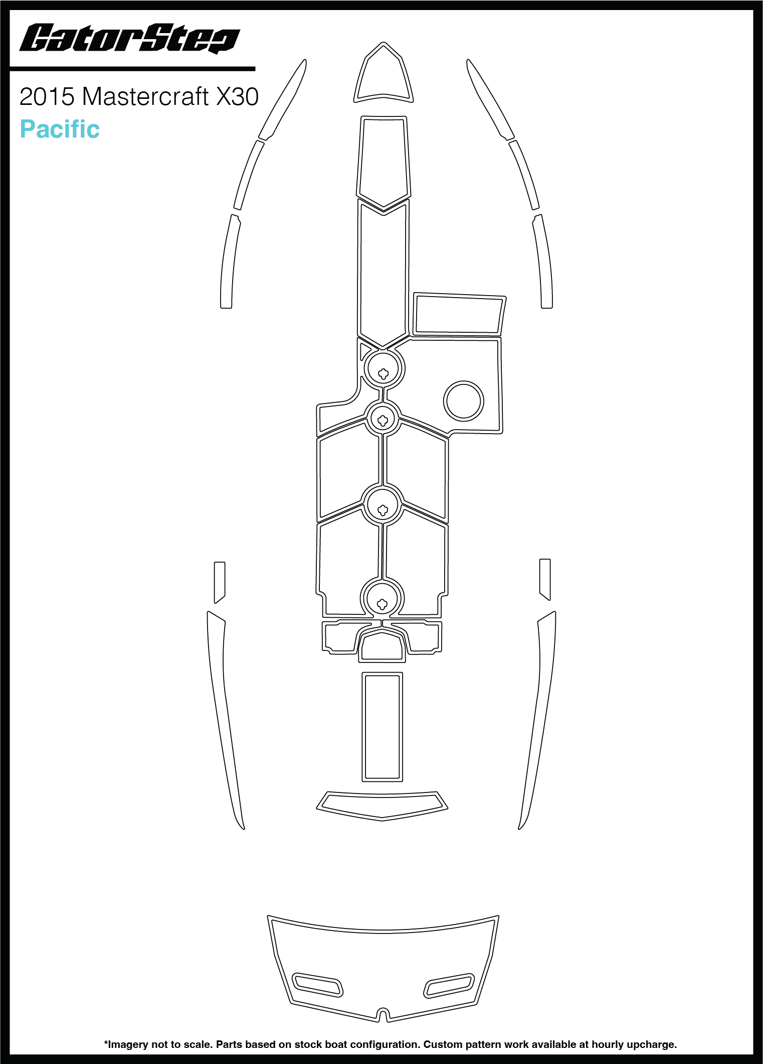 2015 Mastercraft X30 GatorStep Flooring Pacific