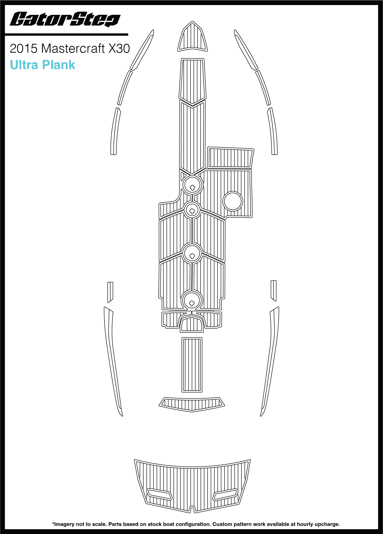 2015 Mastercraft X30 GatorStep Flooring Ultra Plank