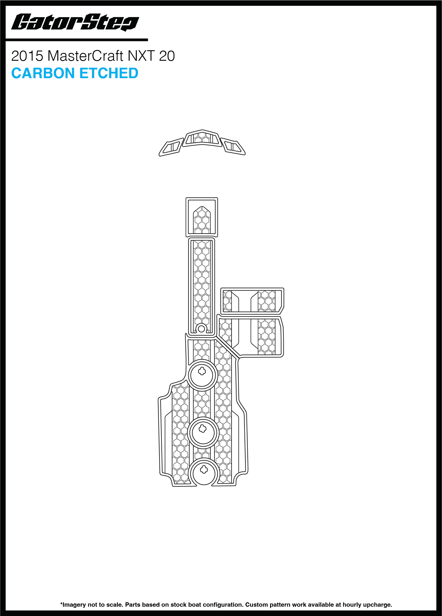 2015 Mastercraft NXT20 GatorStep Flooring Carbon Etched