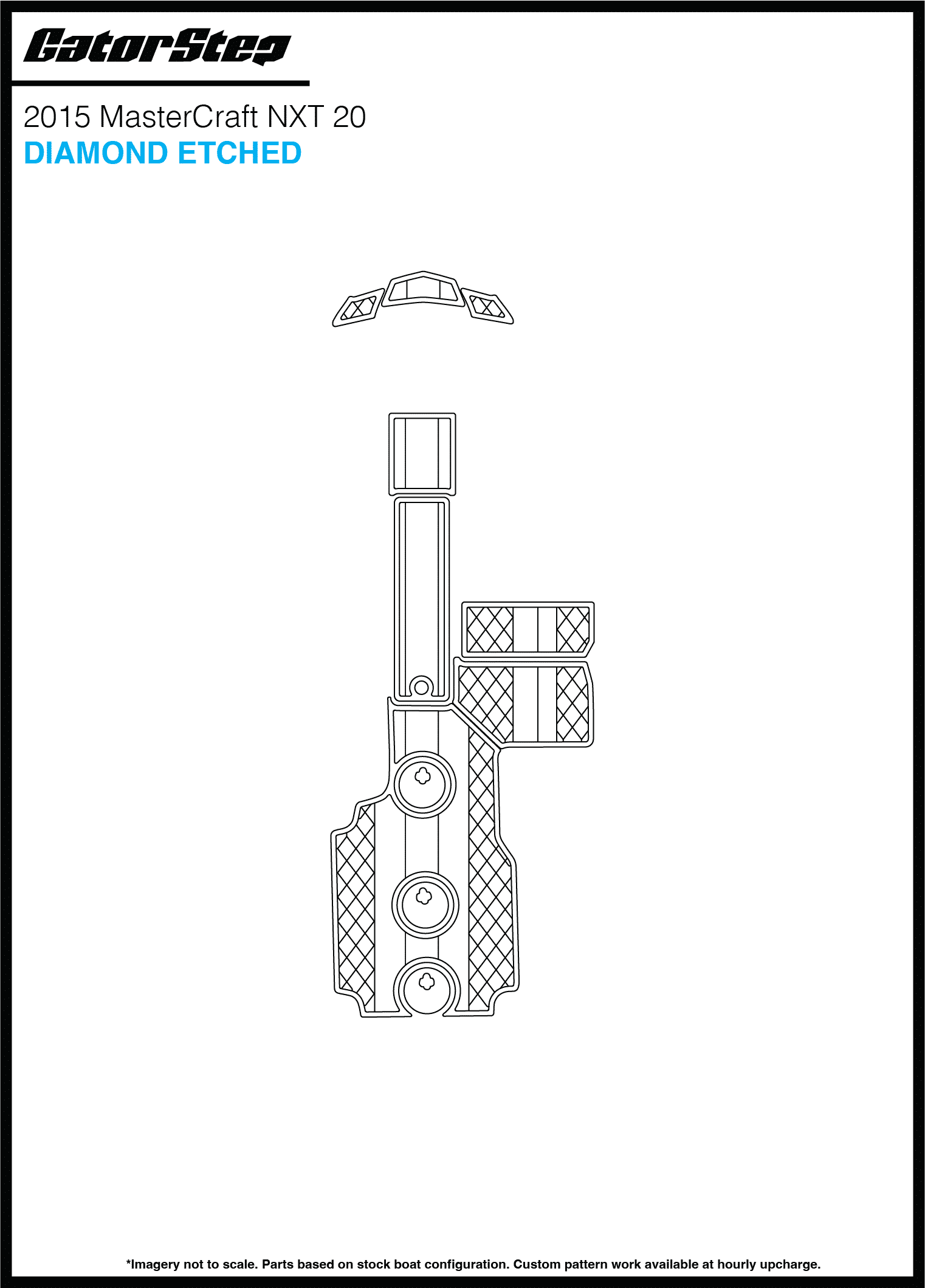 2015 Mastercraft NXT20 GatorStep Flooring Diamond Etched
