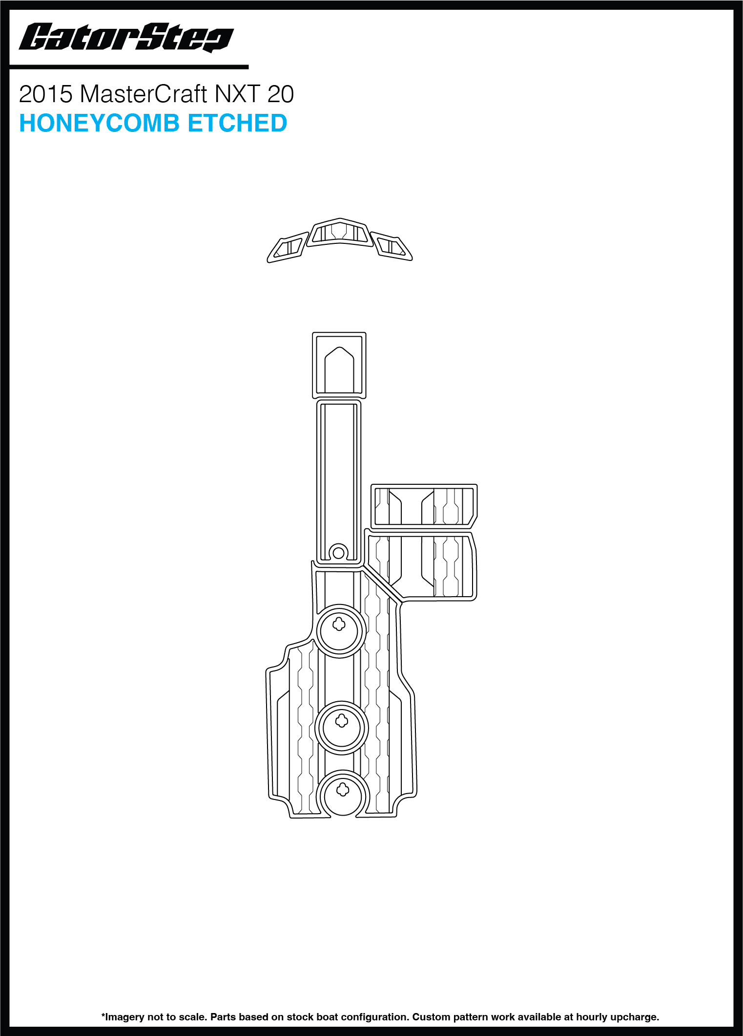 2015 Mastercraft NXT20 GatorStep Flooring Honeycomb Etched