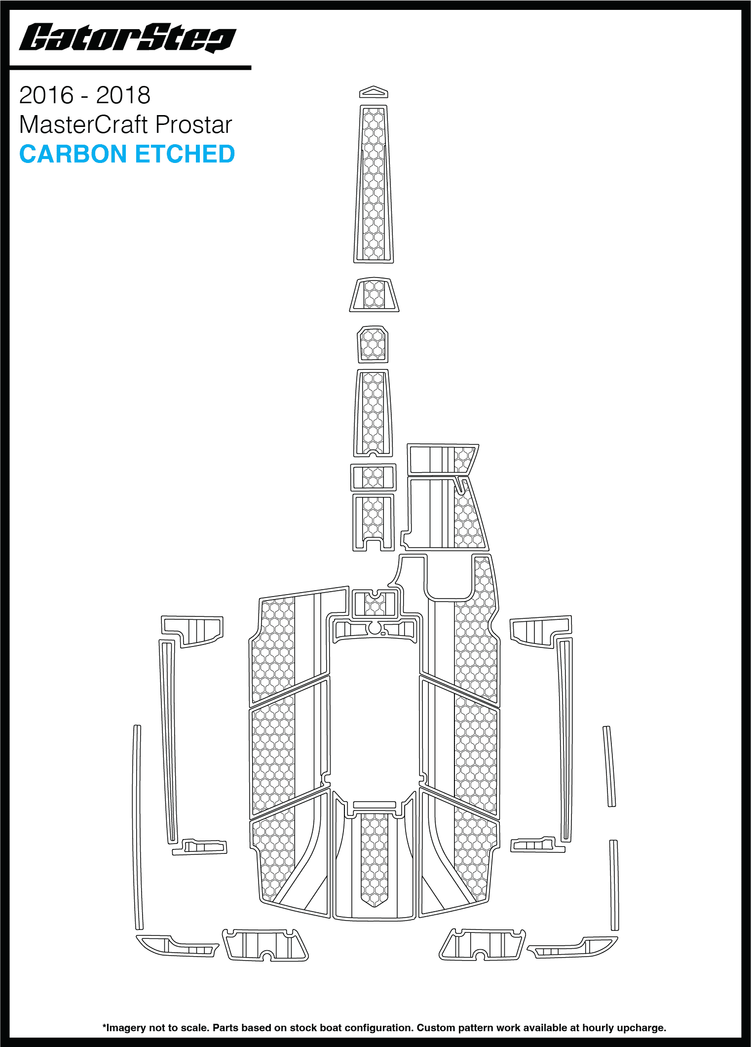 2016-2018 Mastercraft ProStar GatorStep Flooring Carbon Etched