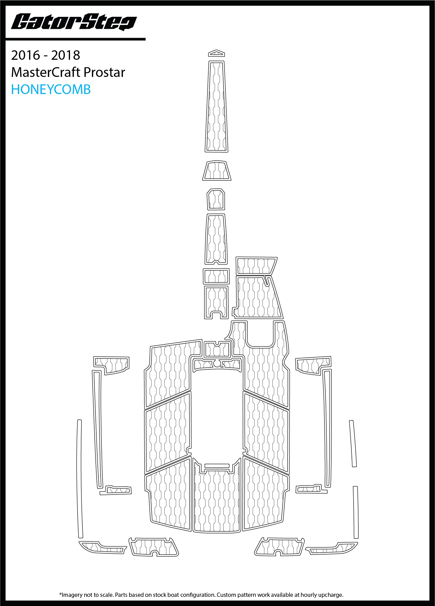 2016-2018 Mastercraft ProStar GatorStep Flooring Honeycomb
