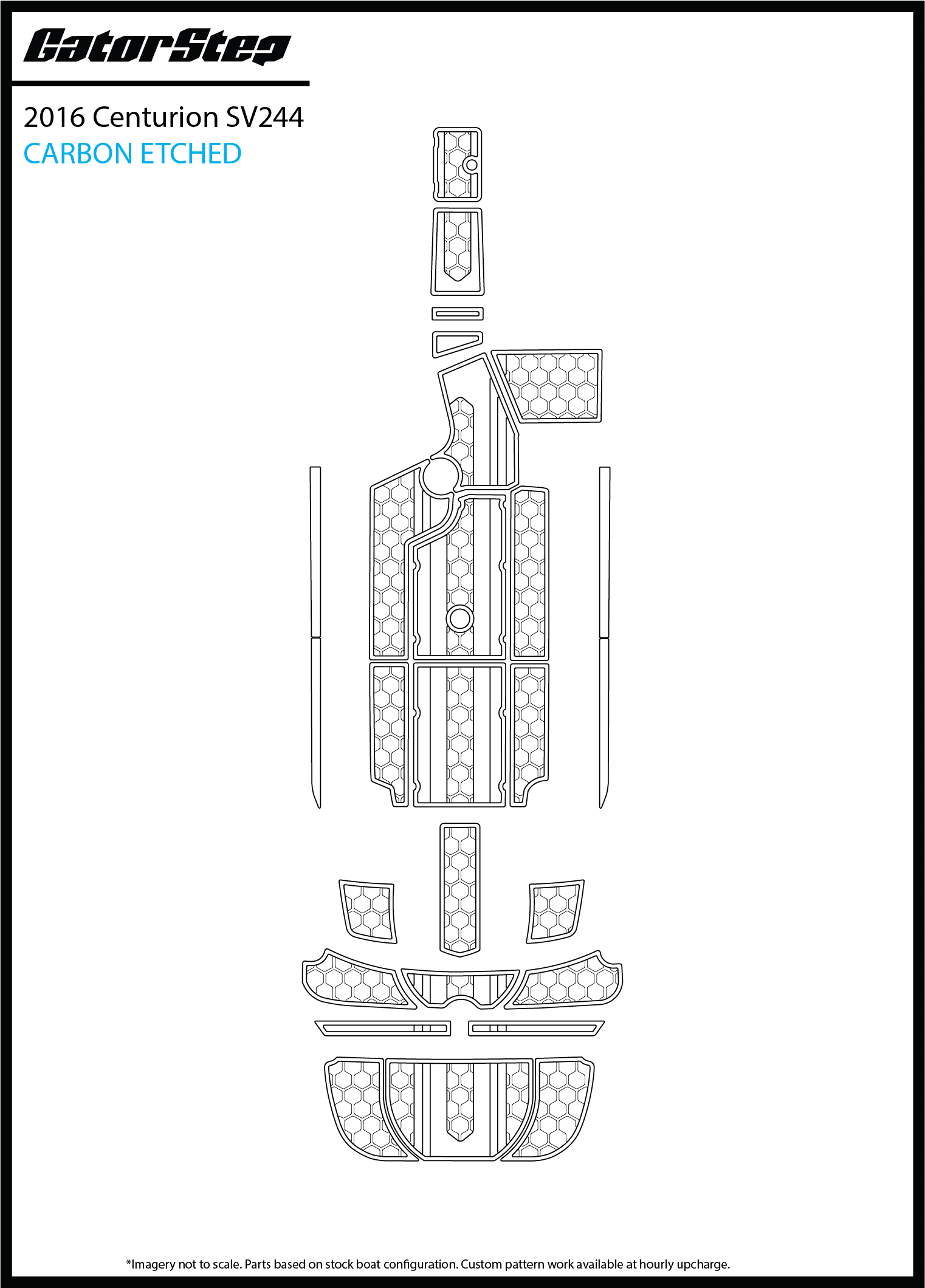 2016 Centurion SV244 GatorStep Flooring Carbon Etched