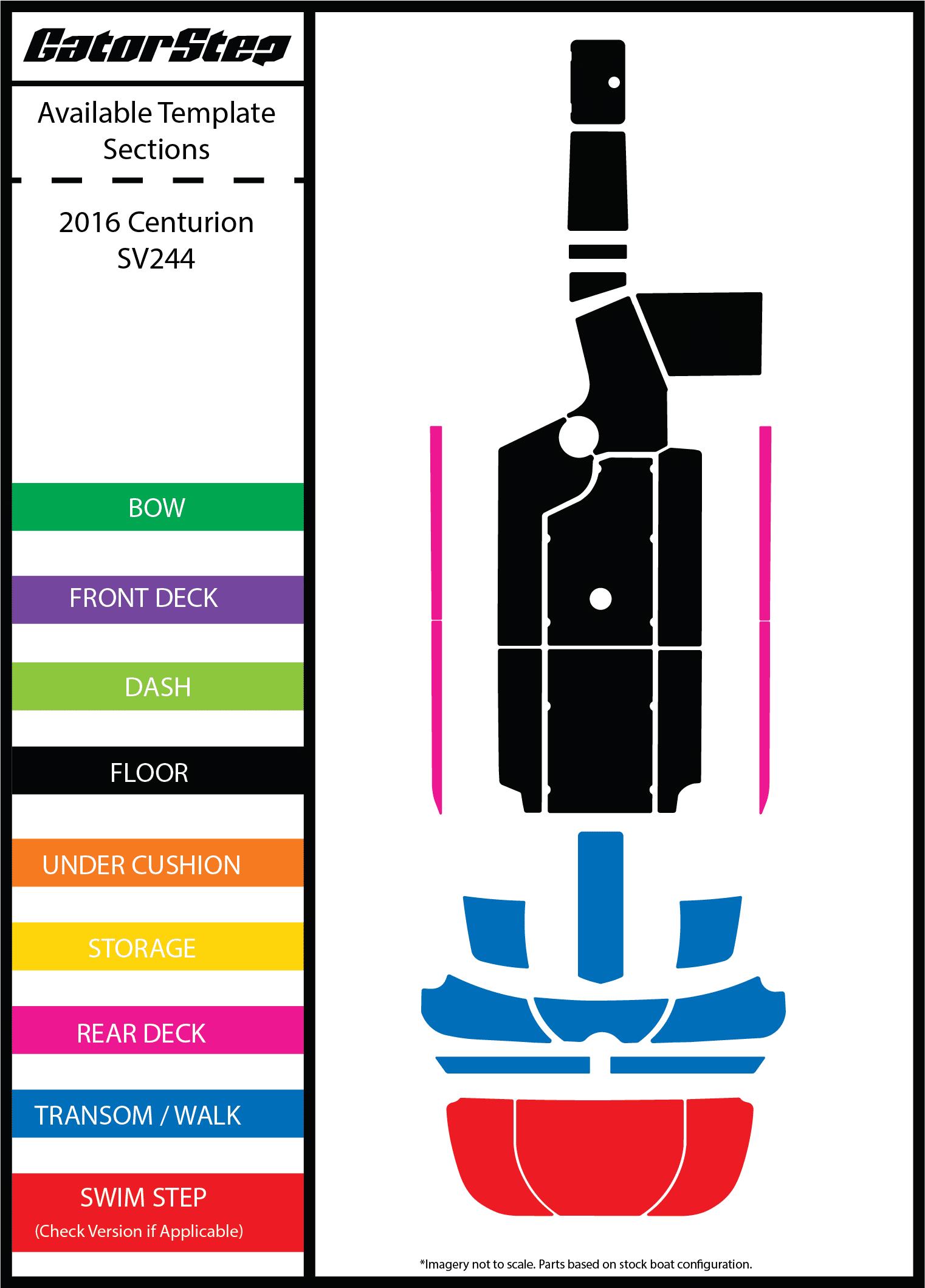 2016 Centurion SV244 GatorStep Flooring Parts