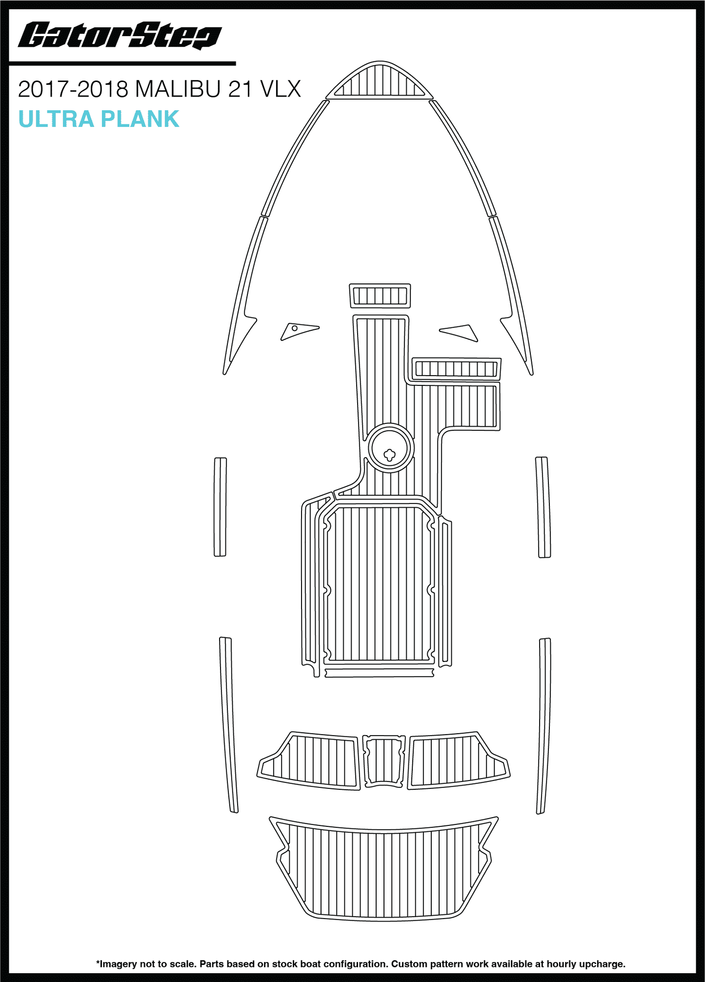 2017-2019 Malibu 21 VLX GatorStep Flooring Ultra Plank