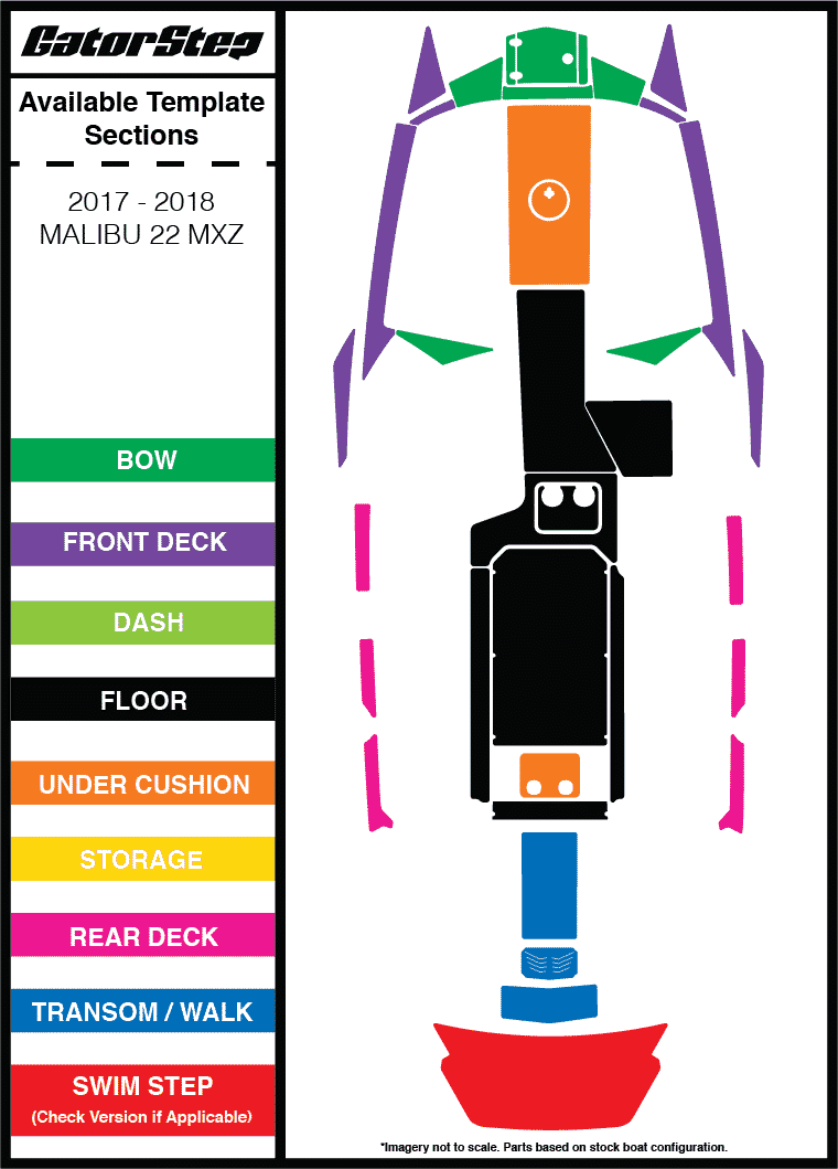 2017-2018 Malibu 22 MXZ GatorStep Flooring Parts