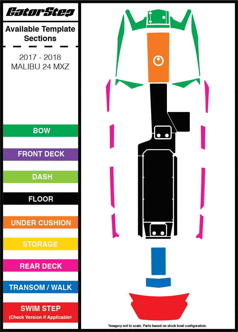 2017-2018 Malibu 24 MXZ GatorStep Flooring Parts