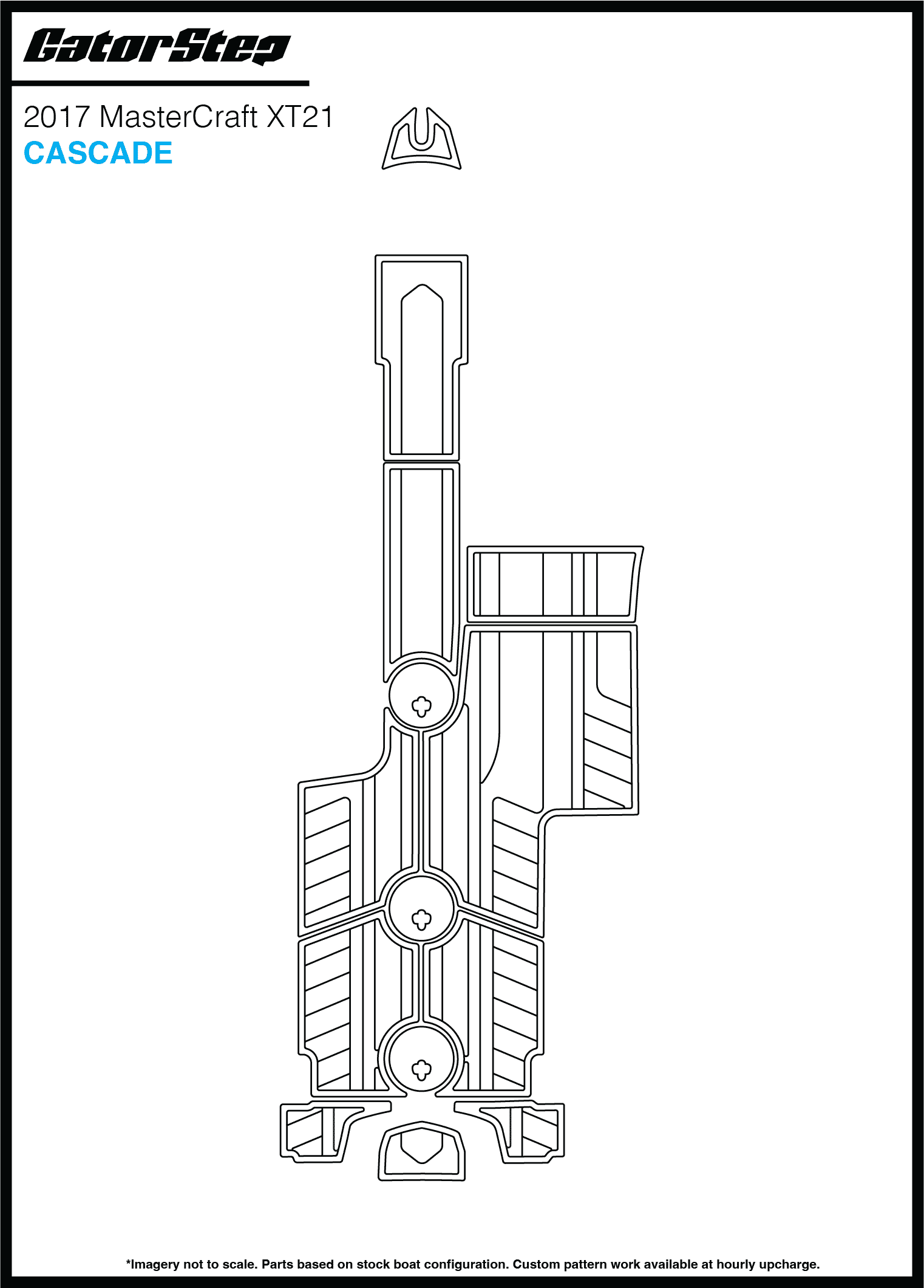2017 MasterCraft XT21 GatorStep Flooring Cascade