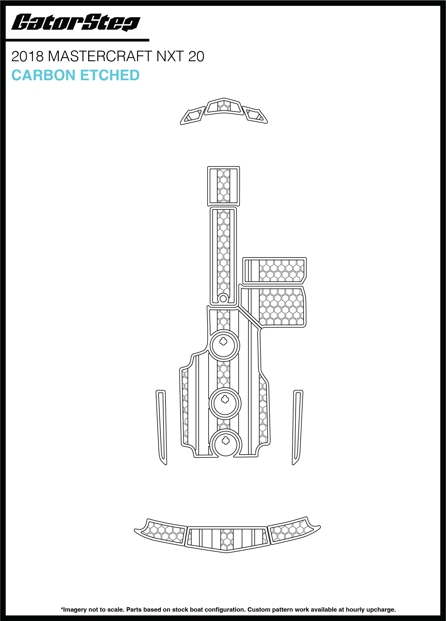 2018 Mastercraft NXT20 GatorStep Flooring Carbon Etched