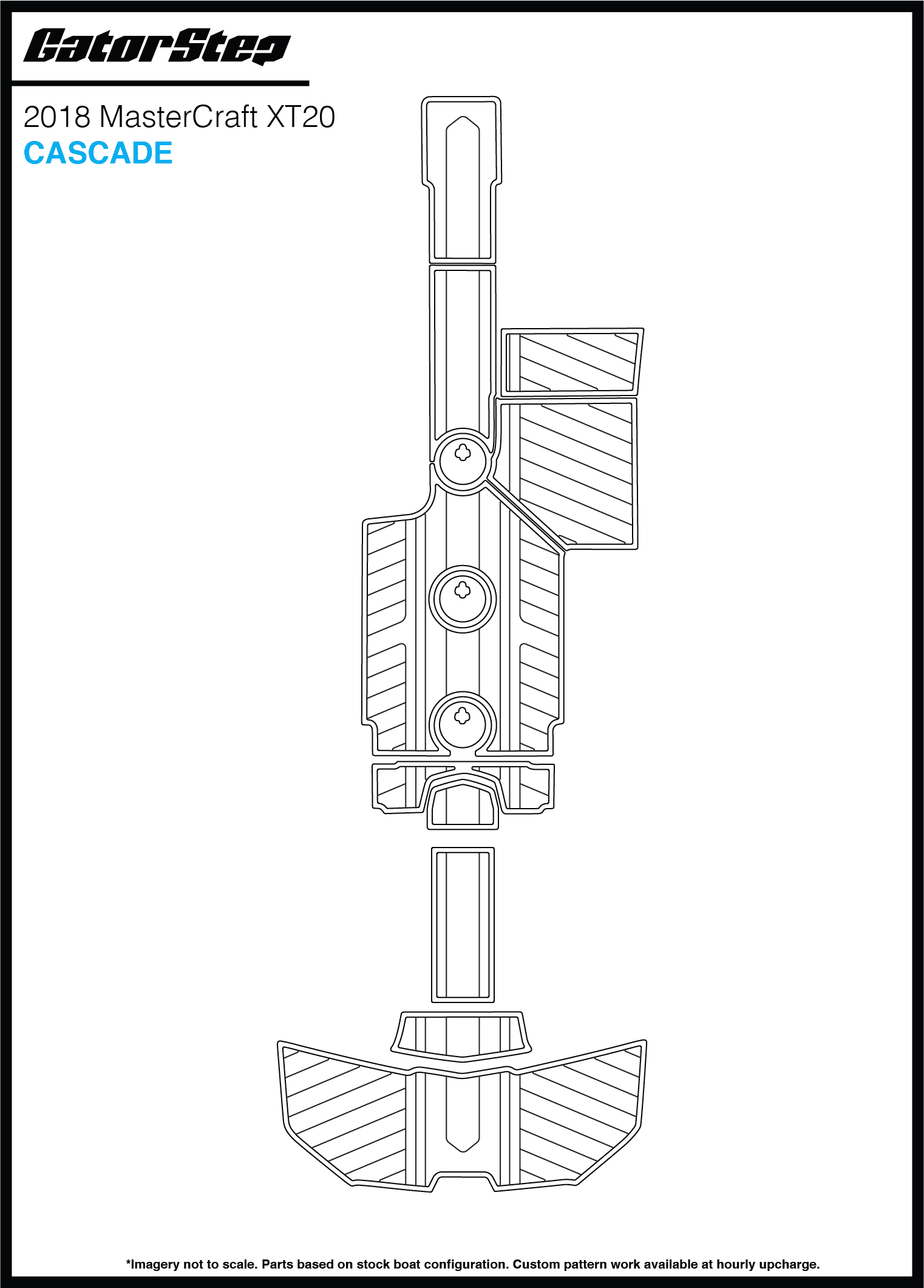 2018 MasterCraft XT20 GatorStep Flooring Cascade