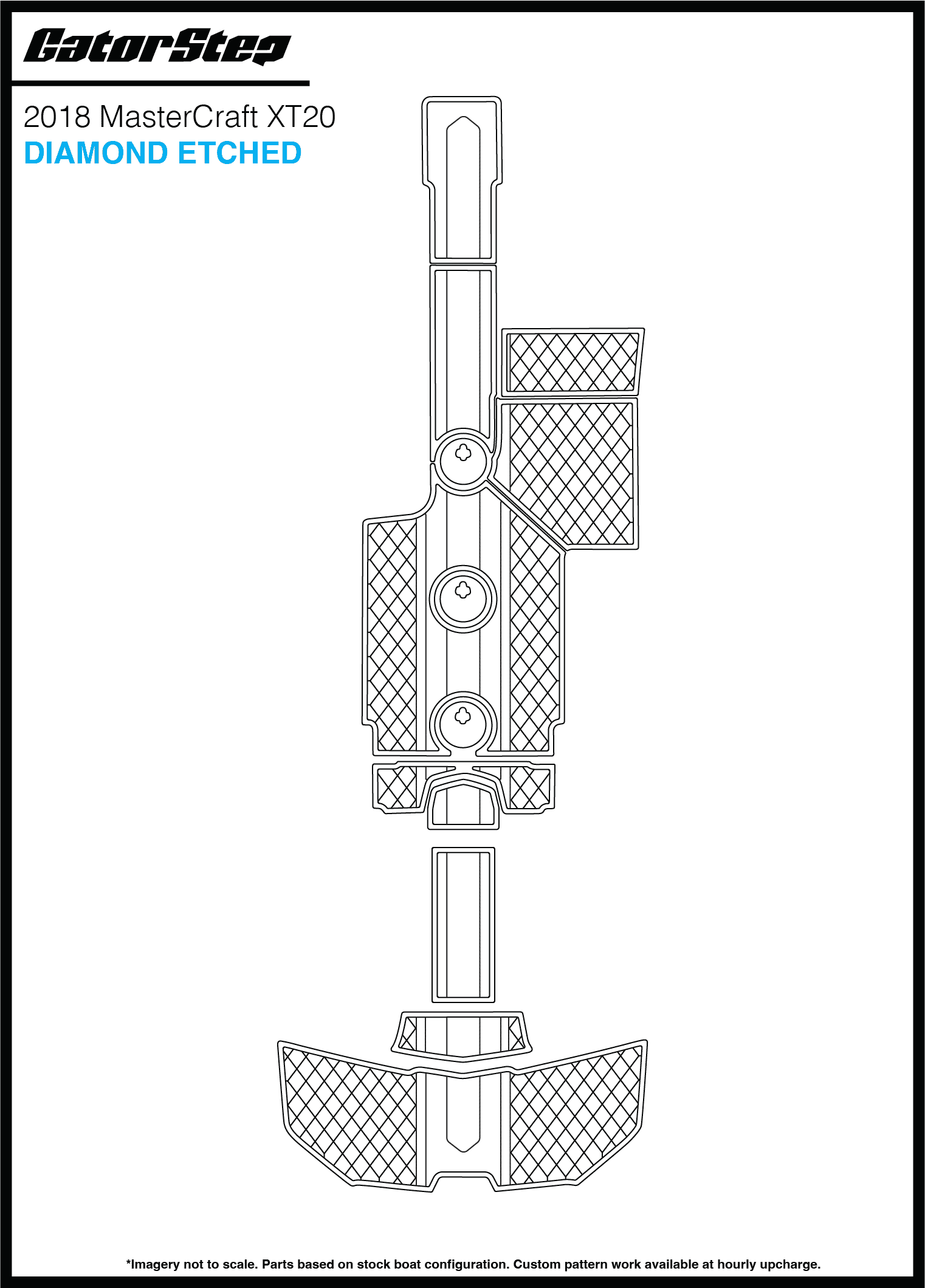 2018 MasterCraft XT20 GatorStep Flooring Diamond Etched