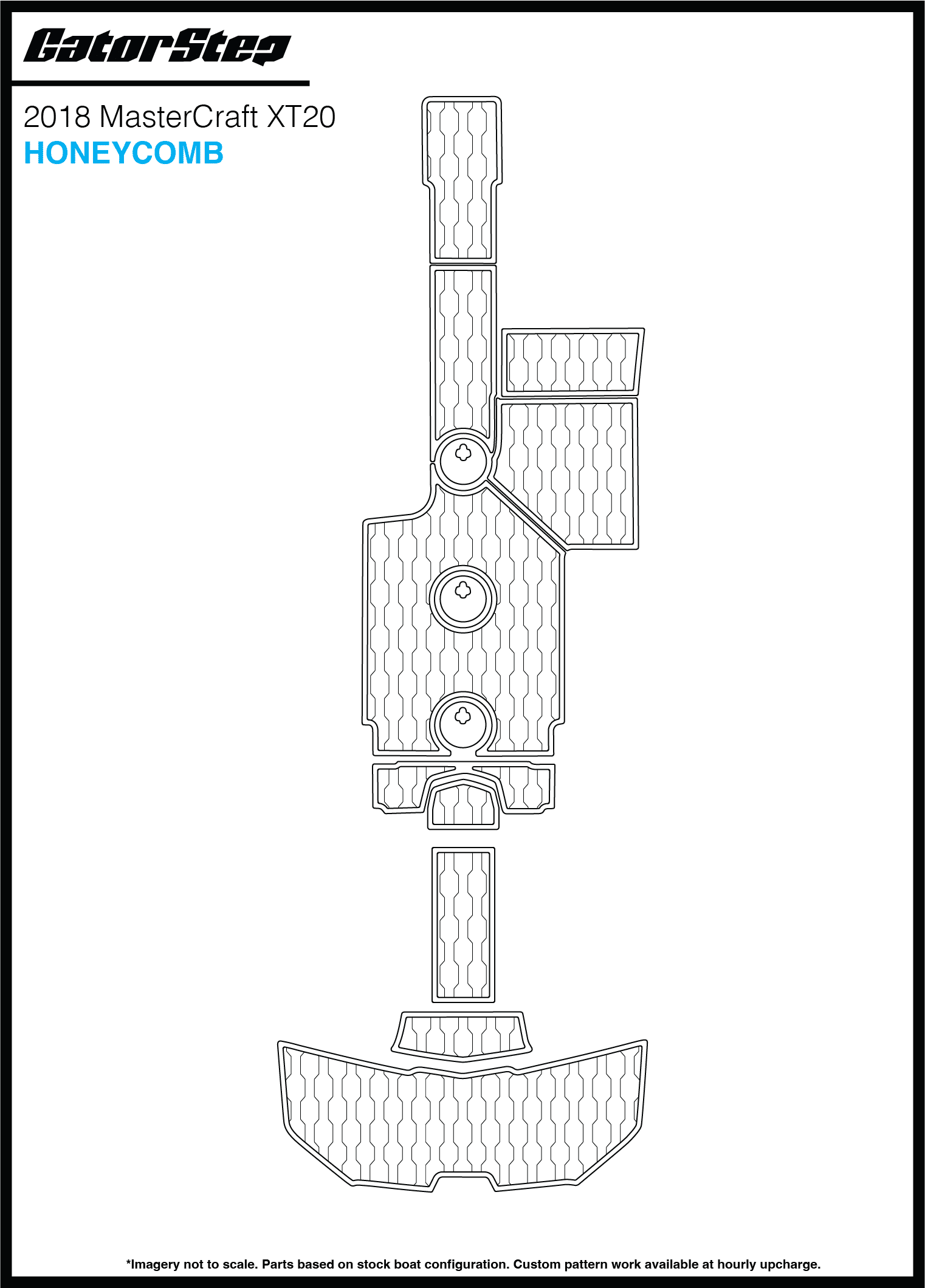 2018 MasterCraft XT20 GatorStep Flooring Honeycomb