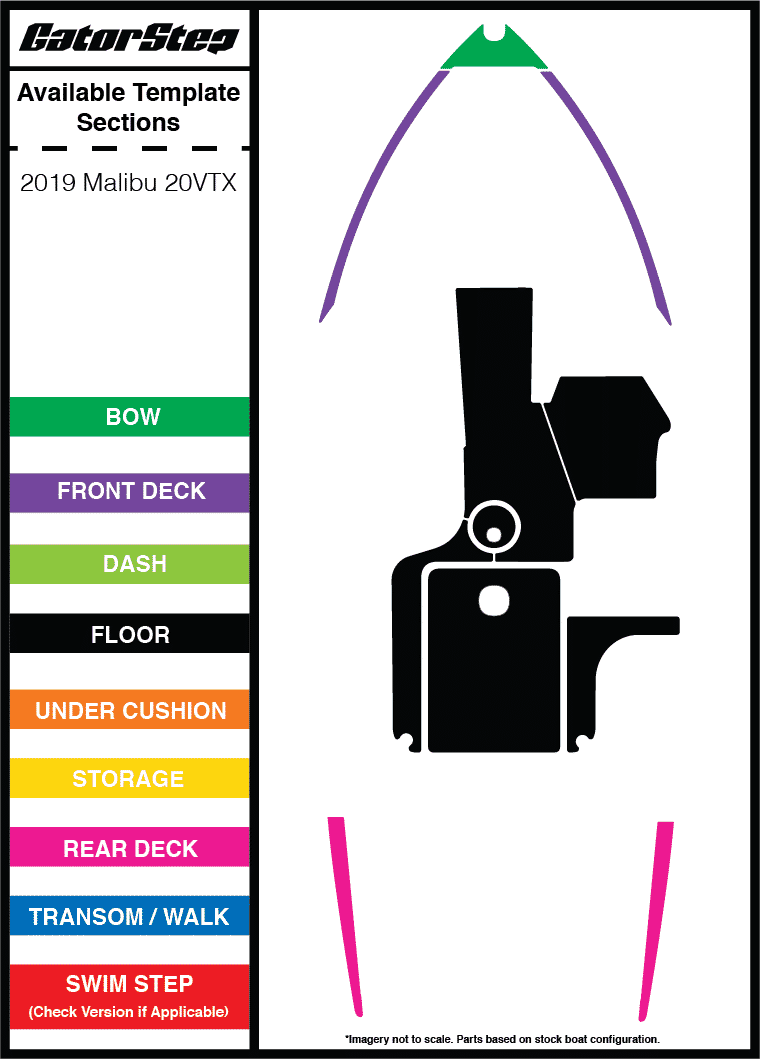 2019 Malibu 20 VTX GatorStep Flooring Parts