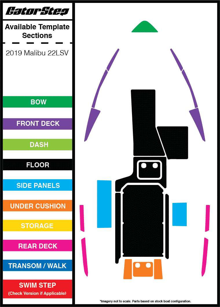 2019 Malibu 22 LSV GatorStep Flooring Parts