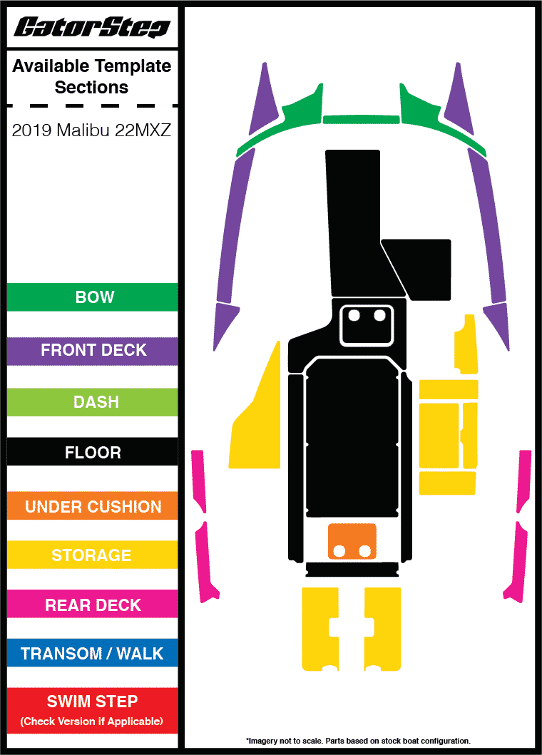 2019 Malibu 22 MXZ GatorStep Flooring Parts